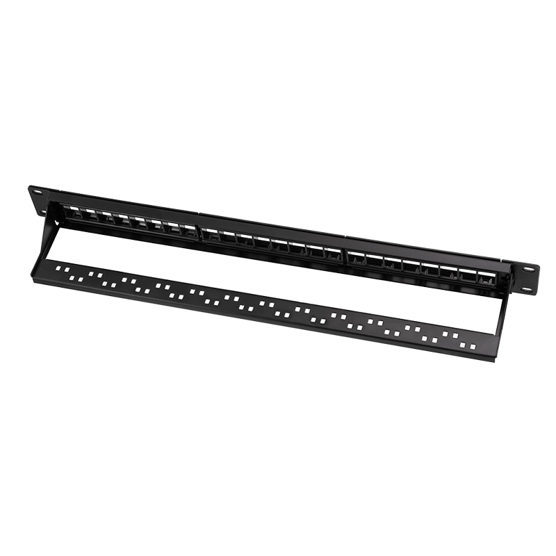 LOGILINK Patchpanel NK4065, 19", 24 Keystone-Module, schwarz