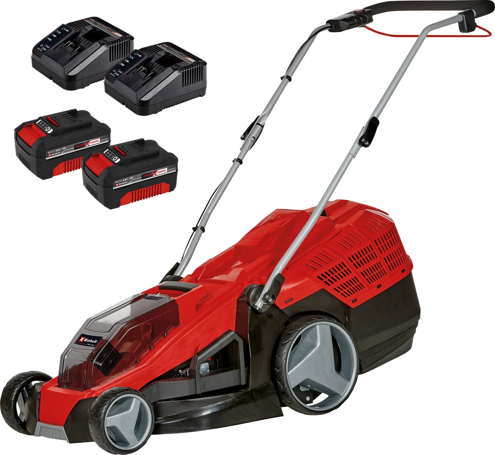EINHELL Akku-Rasenmäher GE-CM 36/43, Li M, 2x4,0 Ah Akkus + Ladegeräte EINHELL Akku-Rasenmäher GE-CM 36/43, Li M, 2x4,0 Ah Akkus + Ladegeräte