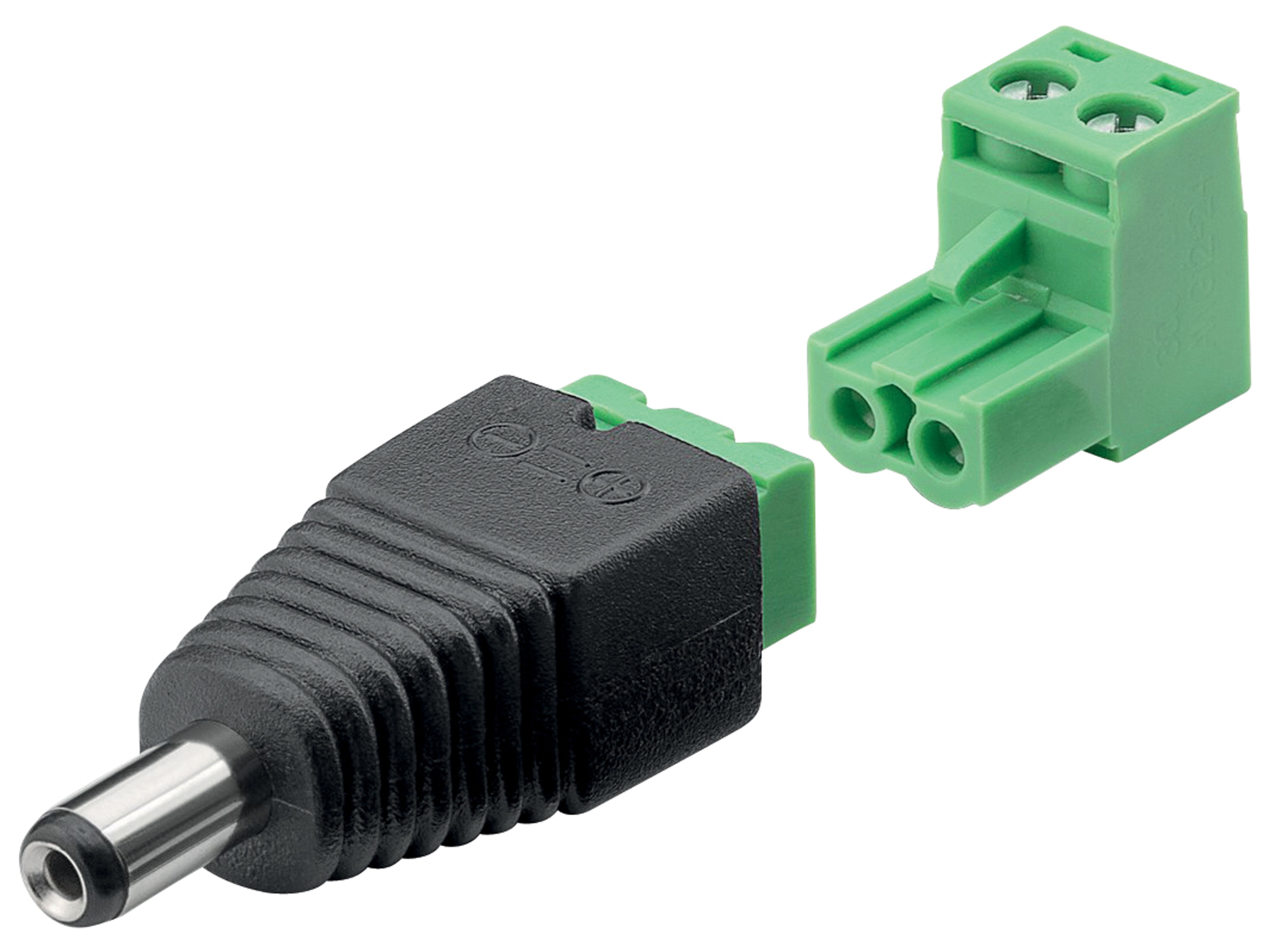 GOOBAY Terminal Block 76744, 2-pin auf DC-Stecker (5.50x2.10 mm) GOOBAY Terminal Block 76744, 2-pin auf DC-Stecker (5.50x2.10 mm)