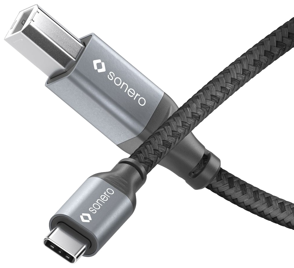 SONERO USB 2.0 Kabel SPC-U020-020 C/B 2m grau-schwarz
