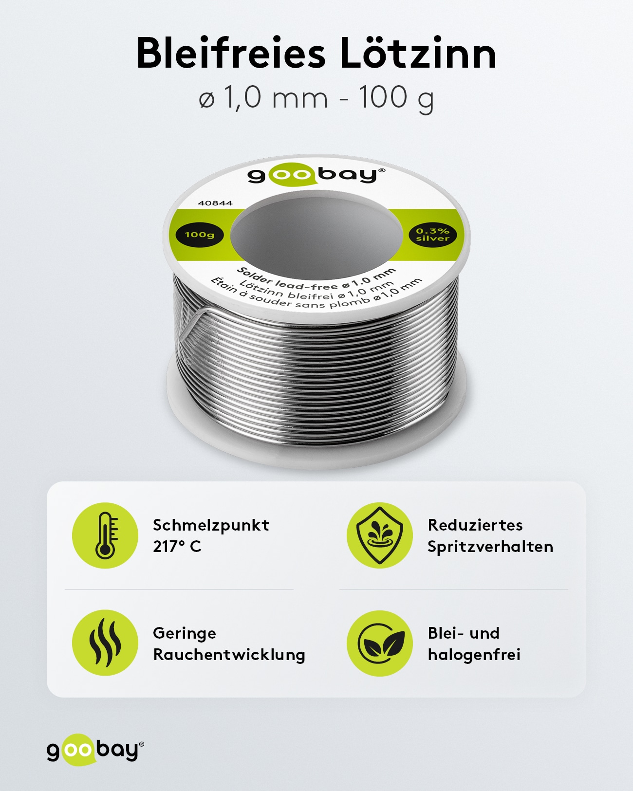 GOOBAY Lötzinn Essential, 100 g, Ø 1,0 mm