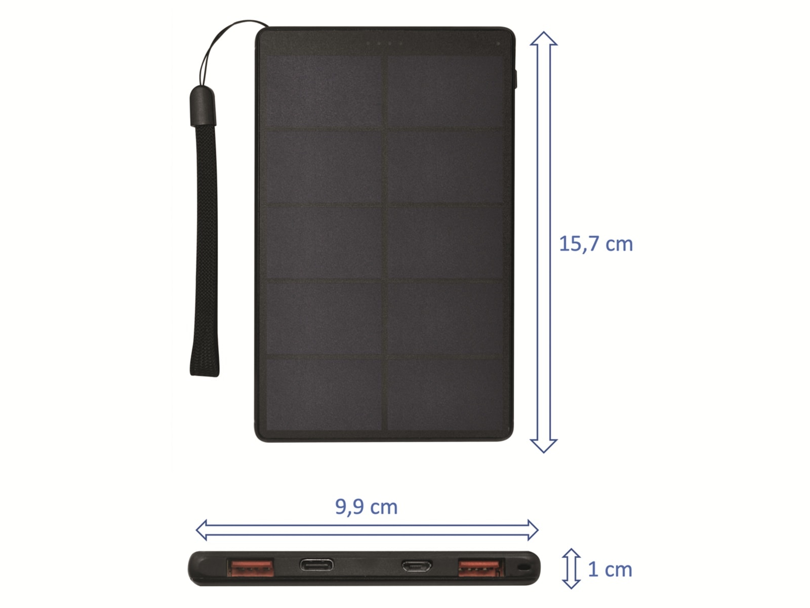 PROUSER USB Powerbank Solar PBSL, 10.000 mAh