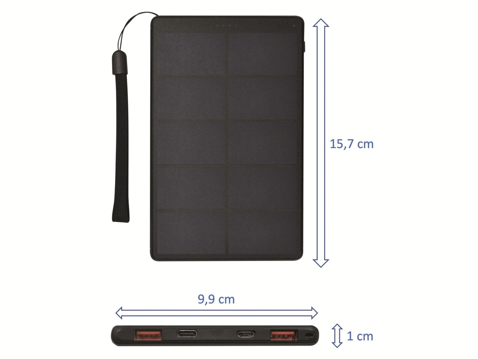 PROUSER USB Powerbank Solar PBSL, 10.000 mAh PROUSER USB Powerbank Solar PBSL, 10.000 mAh
