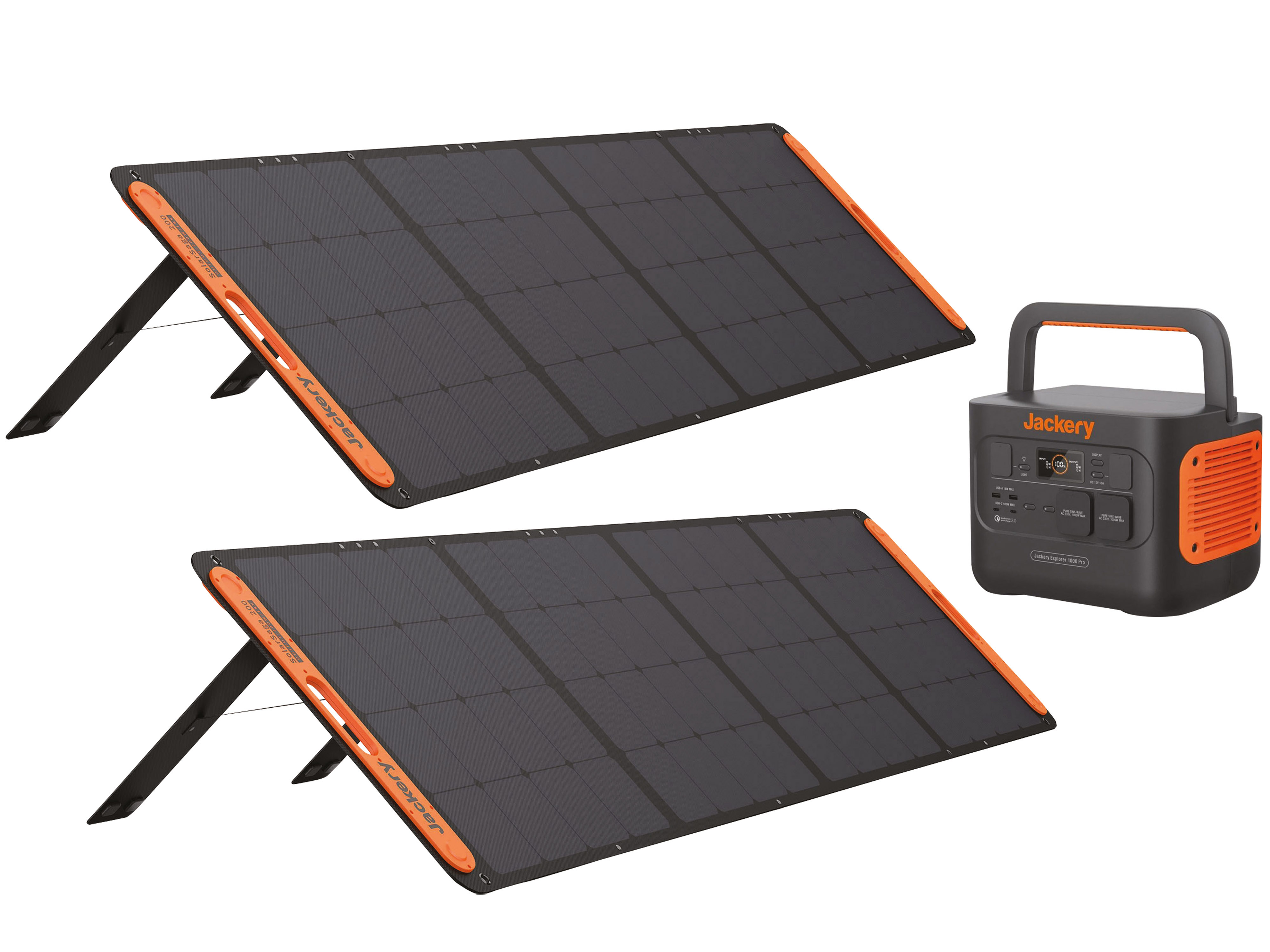 JACKERY Powerstation-Set Explorer 1000 Pro + 2x 100 W Solarmodul