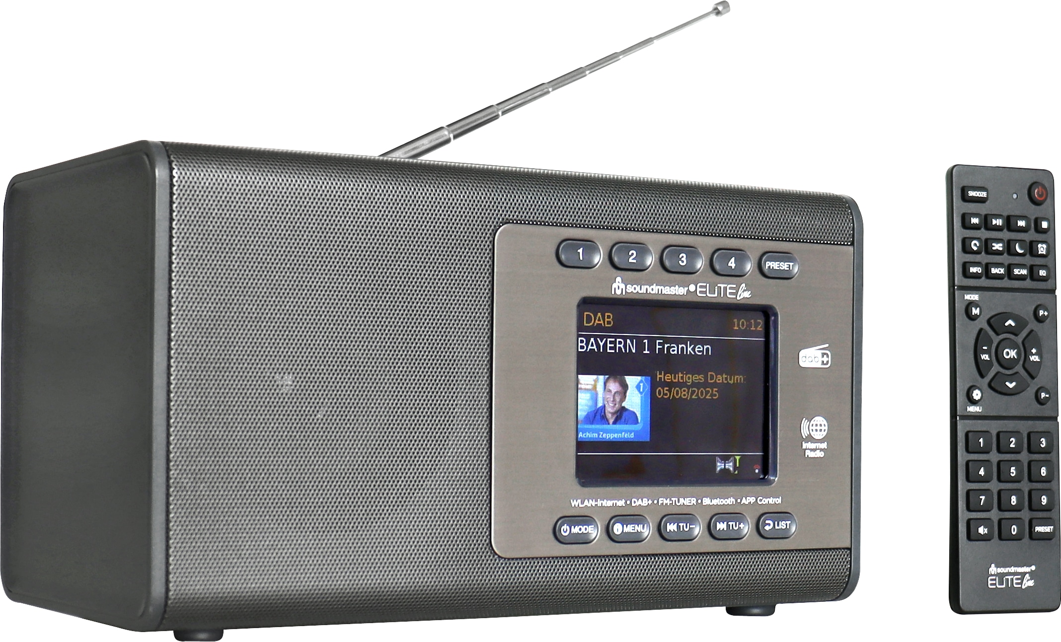 SOUNDMASTER Internetradio DAB+/UKW mit WLAN, USB, Bluetooth