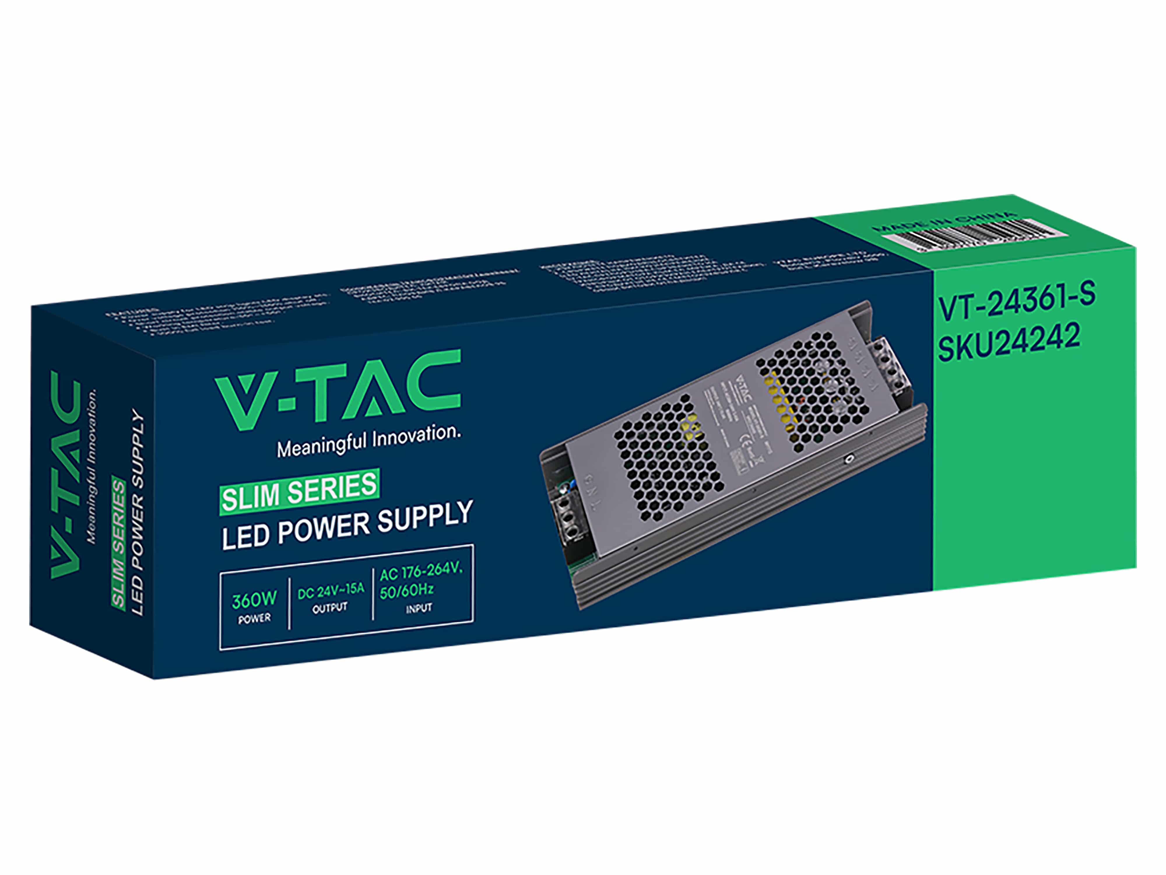 V-TAC Schaltnetzteil, VT-24242, 24V, 15A, 360W, IP20