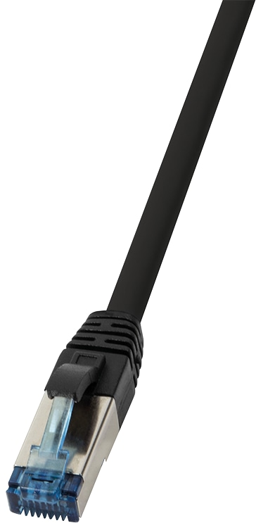 LOGILINK Patchkabel, PUR, Cat.6A, S/FTP, schwarz, 0,5 m LOGILINK Patchkabel, PUR, Cat.6A, S/FTP, schwarz, 0,5 m