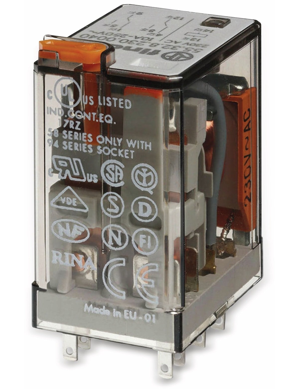 FINDER Relais F 55.32, 230V~, 2xUM, 10A FINDER Relais F 55.32, 230V~, 2xUM, 10A