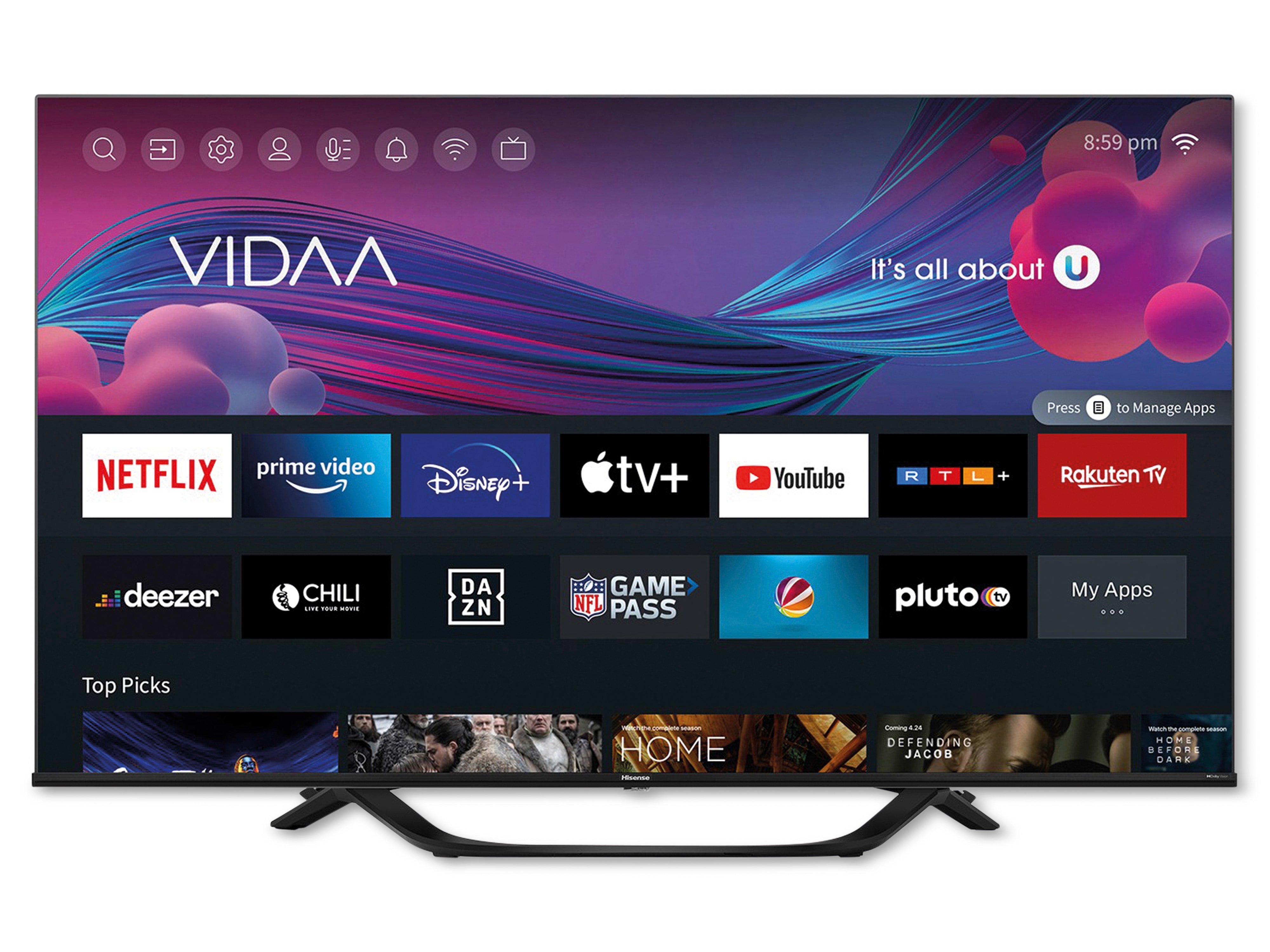 HISENSE LED-TV 43A63H, "43"" (108cm), 4K/UHD, EEK F"