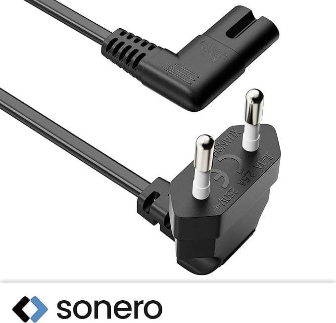 SONERO Netzkabel X-ESW-C7W-030B, Eurostecker, 90°, schwarz, 3m SONERO Netzkabel X-ESW-C7W-030B, Eurostecker, 90°, schwarz, 3m