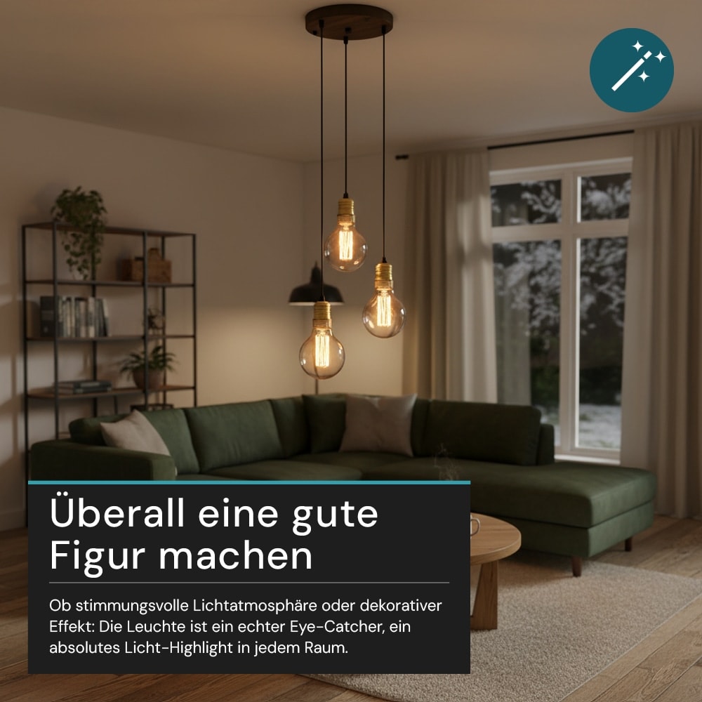 LUXULA LED-Filament-Lampe,, Vintage Bulb, E27, 2,3W, 65lm, 1800K LUXULA LED-Filament-Lampe,, Vintage Bulb, E27, 2,3W, 65lm, 1800K