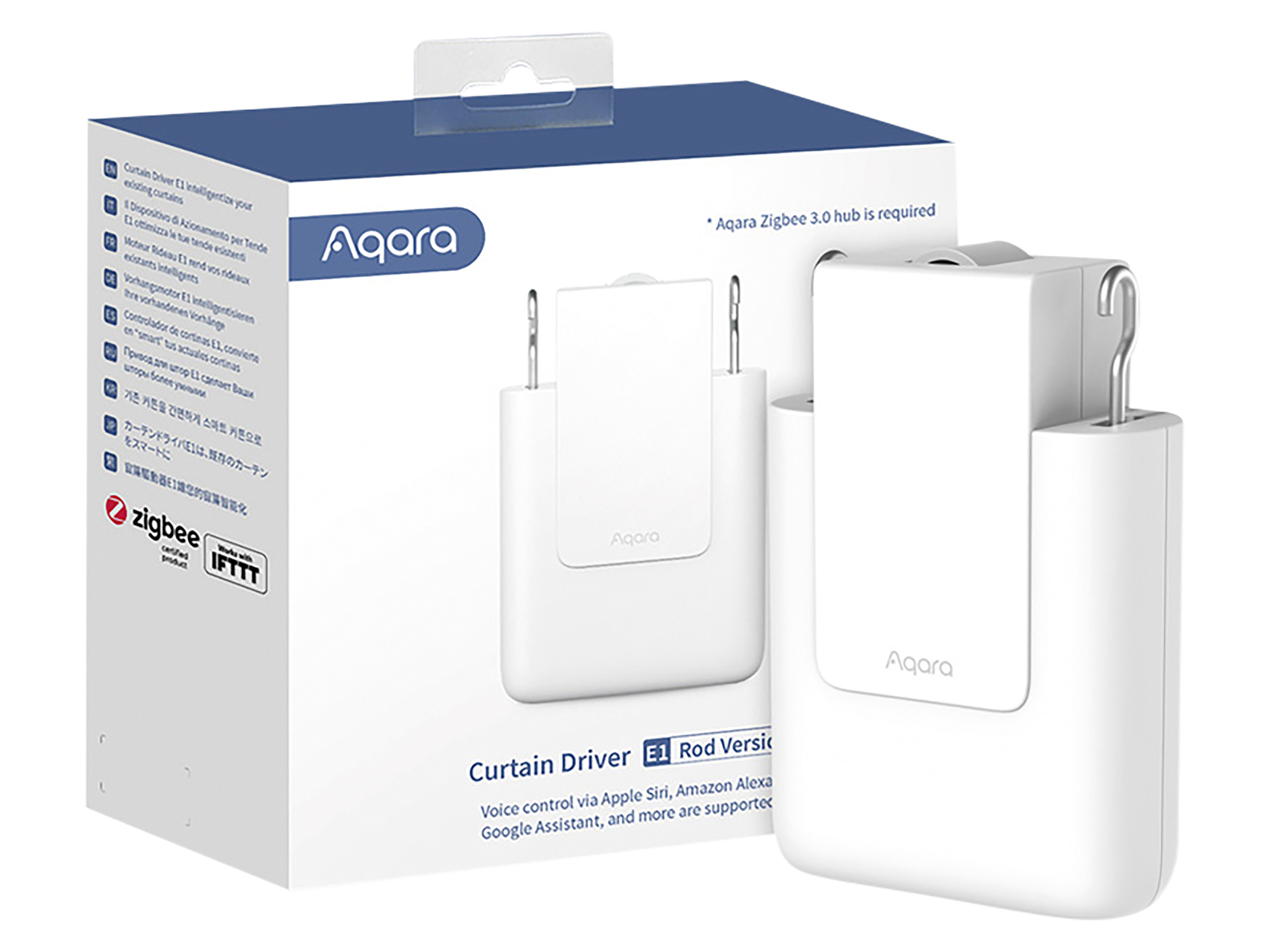 AQARA Elektrischer Vorhangmotor CM-M01, Zigbee 3.0 Hub, Stangen Version, weiß AQARA Elektrischer Vorhangmotor CM-M01, Zigbee 3.0 Hub, Rod Version, weiß
