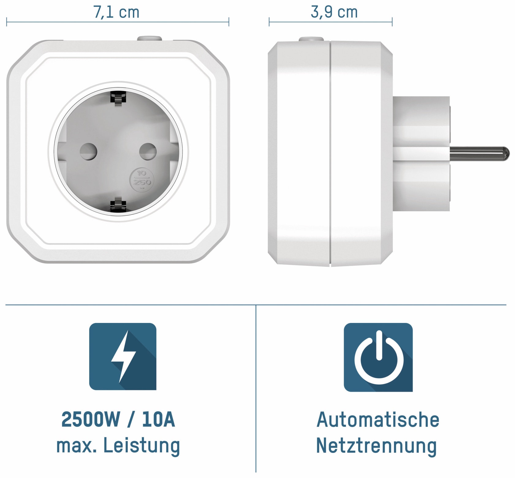 ANSMANN Zeitschaltuhr AES1, Steckdose mit ZeroWatt Technologie