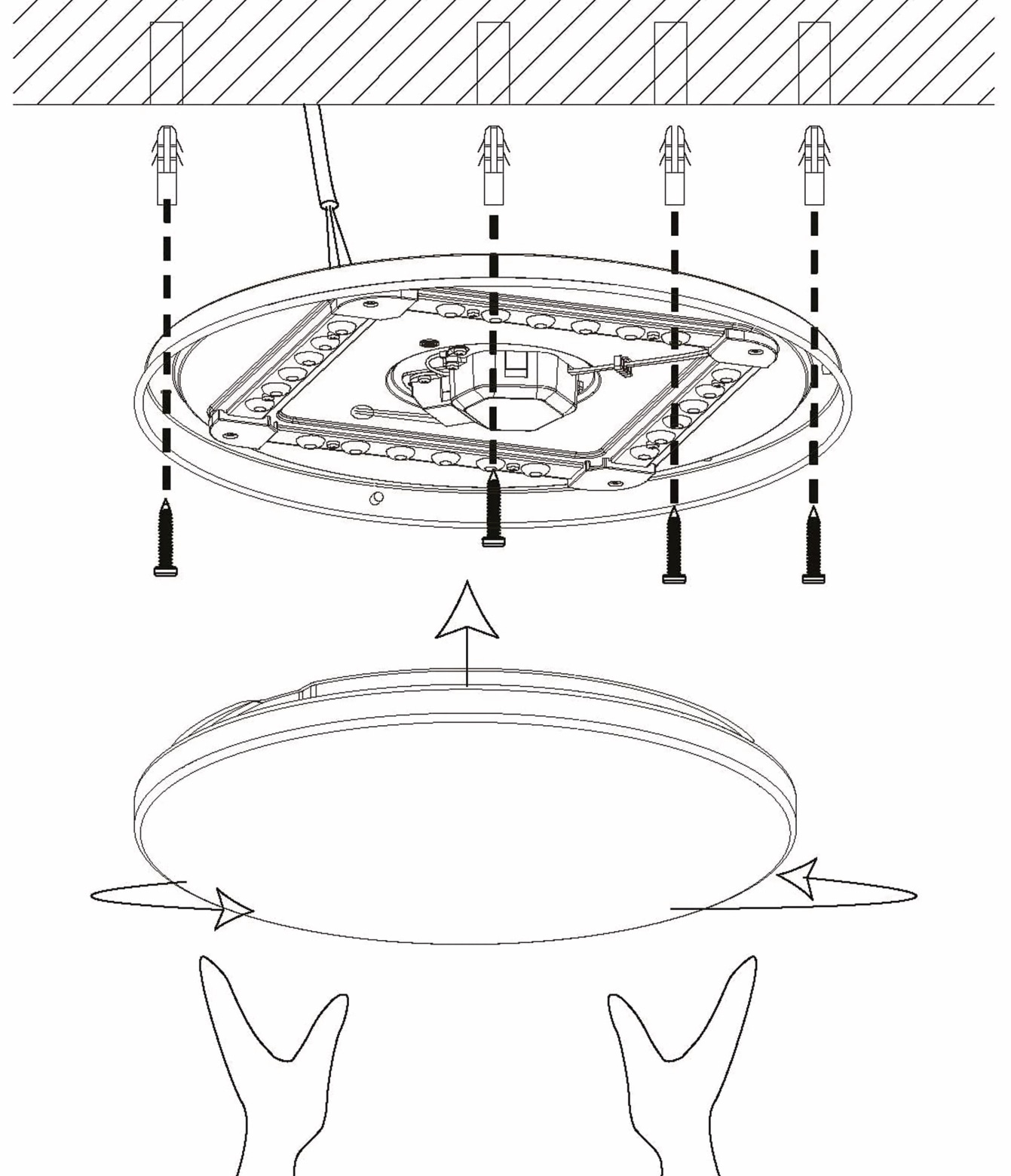 EGLO LED-Deckenleuchte POGLIOLA-S, 36W, 3550 lm, 4000K, 490 mm, Kristalleffekt EGLO LED-Deckenleuchte POGLIOLA-S, 36W, 3550 lm, 4000K, 490 mm, Kristalleffekt