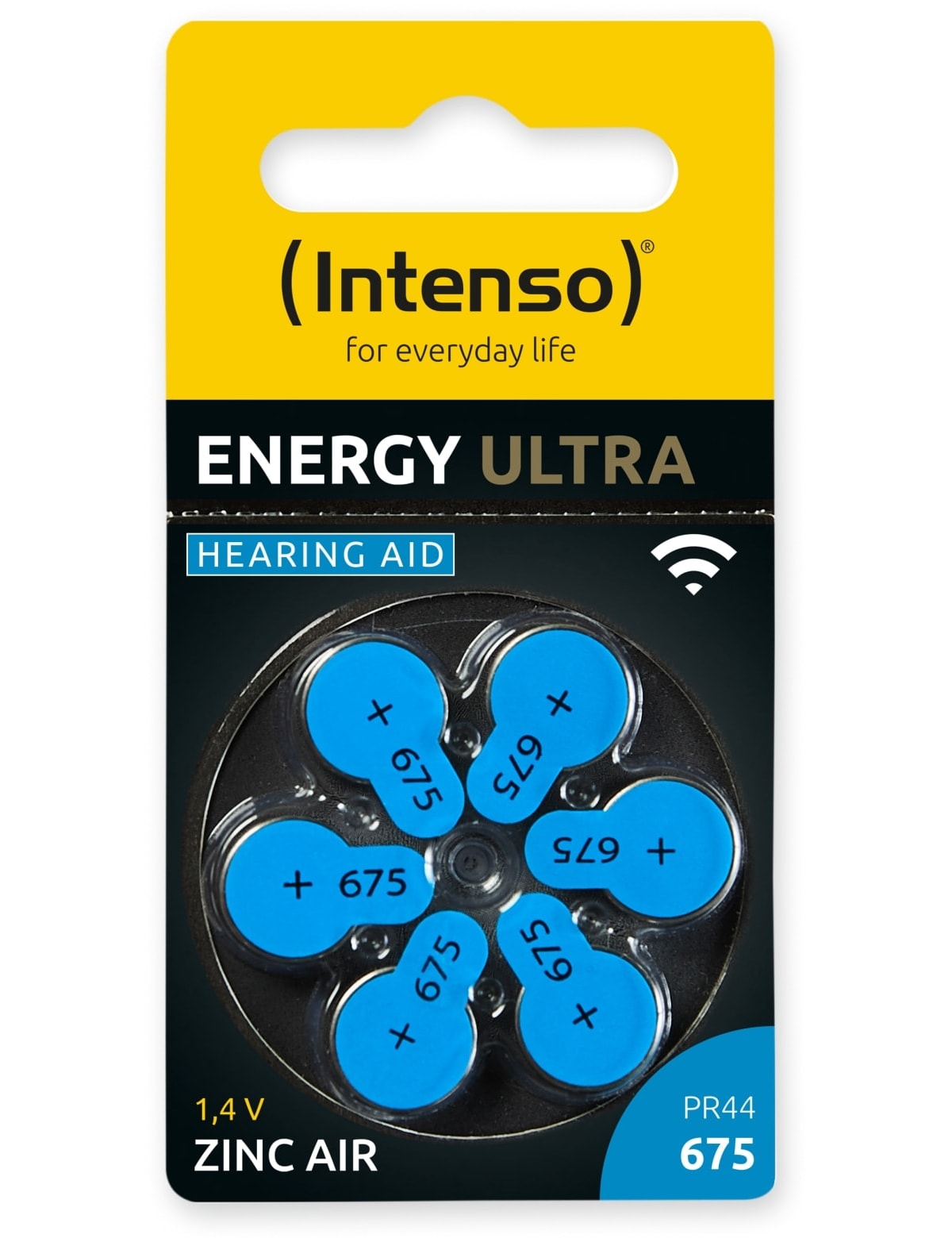 INTENSO Hörgeräte-Batterie Energy Ultra A 675, 6 Stück, blau