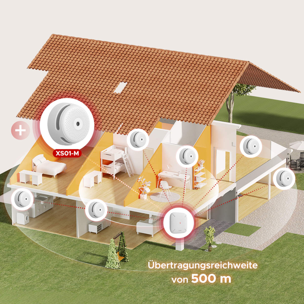 X-SENSE RF-Rauchmelder-Set FS31, 3 Stück