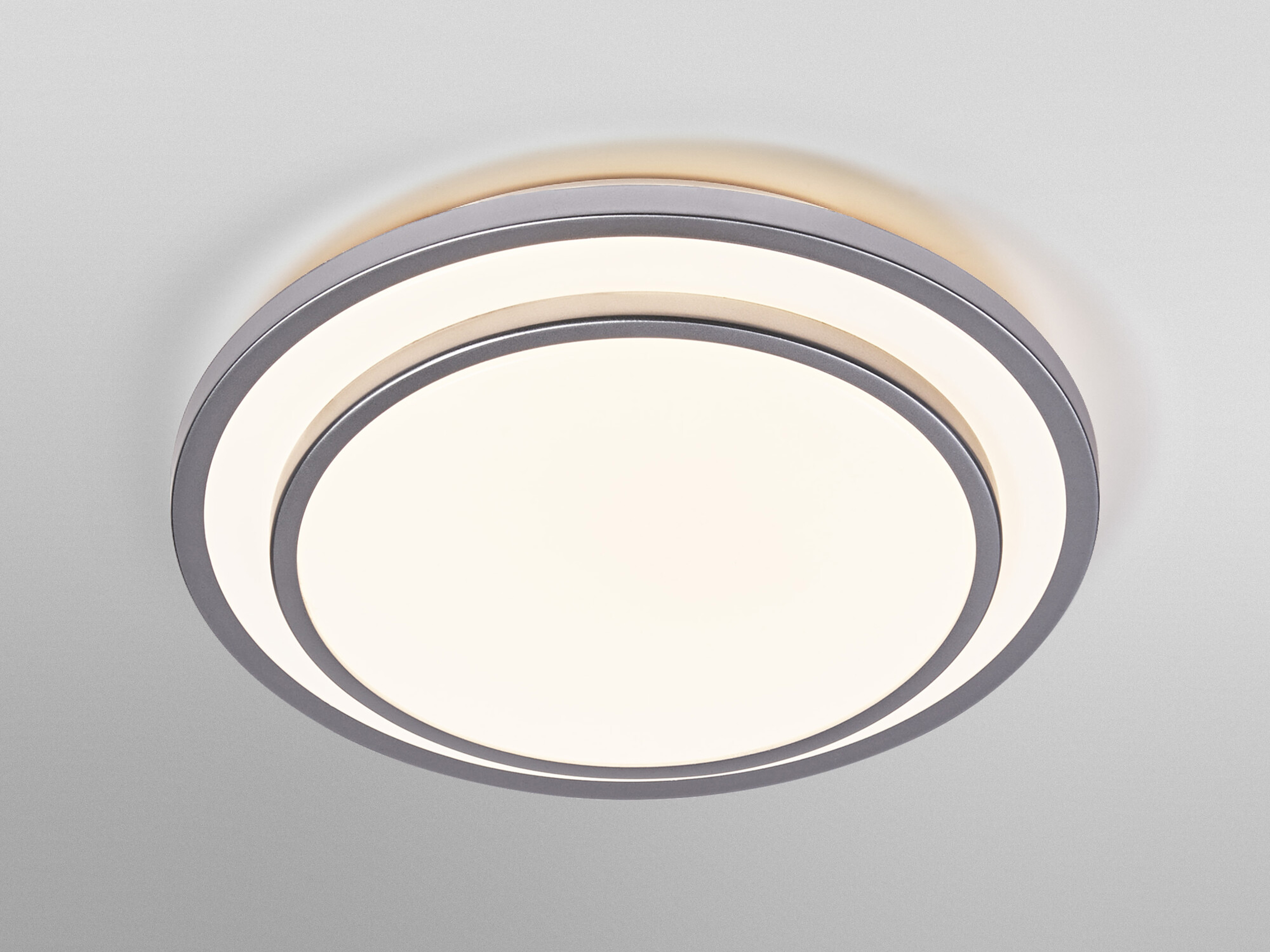 OSRAM LED-Deckenleuchte, 16W, 3000K, 1000lm, warmweiß, IP20, silber, Ø30 cm