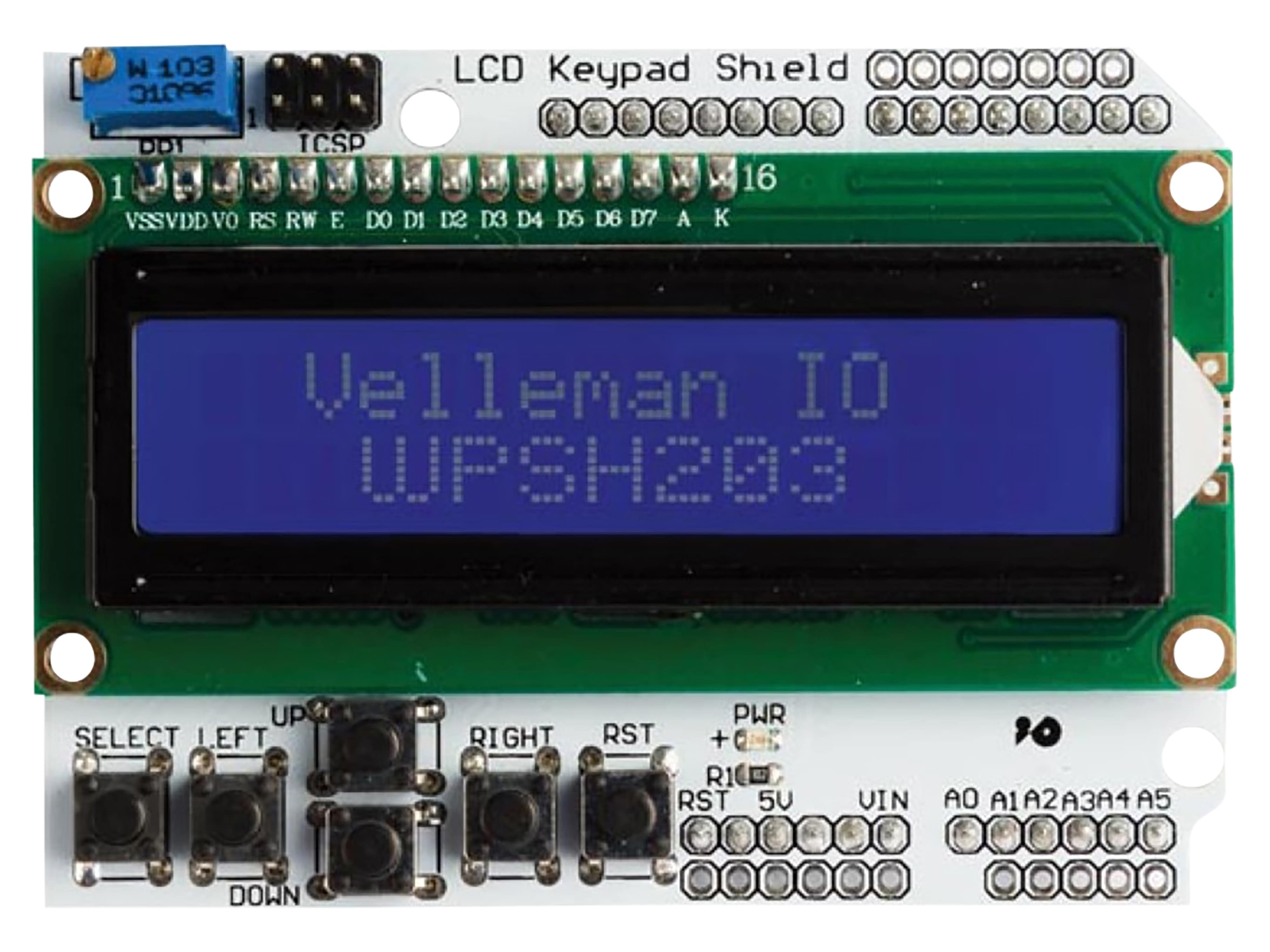 WHADDA LCD-Shield und Tastatur WPSH203