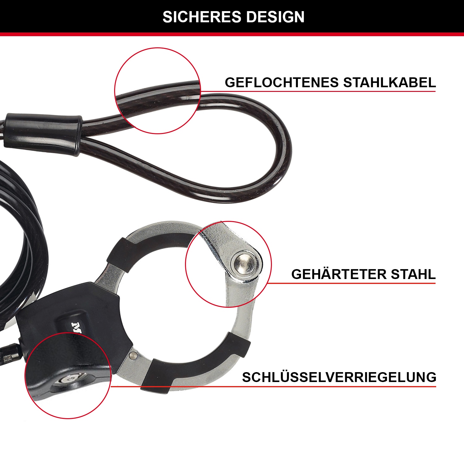 MASTERLOCK Handschellenschloss Street Cuff 8275EURDPROBLK