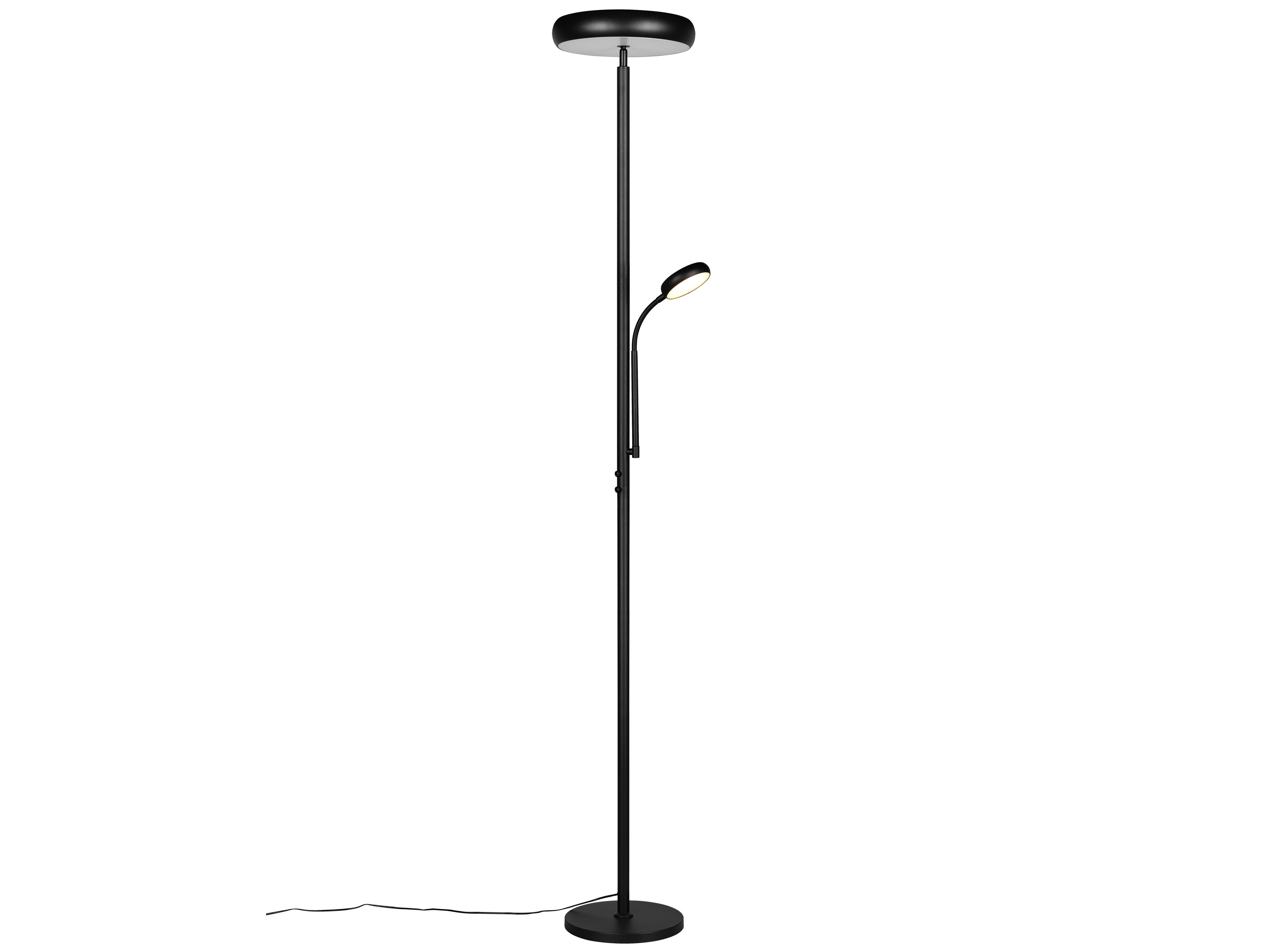 REALITY LED-Stehleuchte Palermo R45741132, 23W, 3000... 6500K, 2500lm, CCT, IP20, schwarz