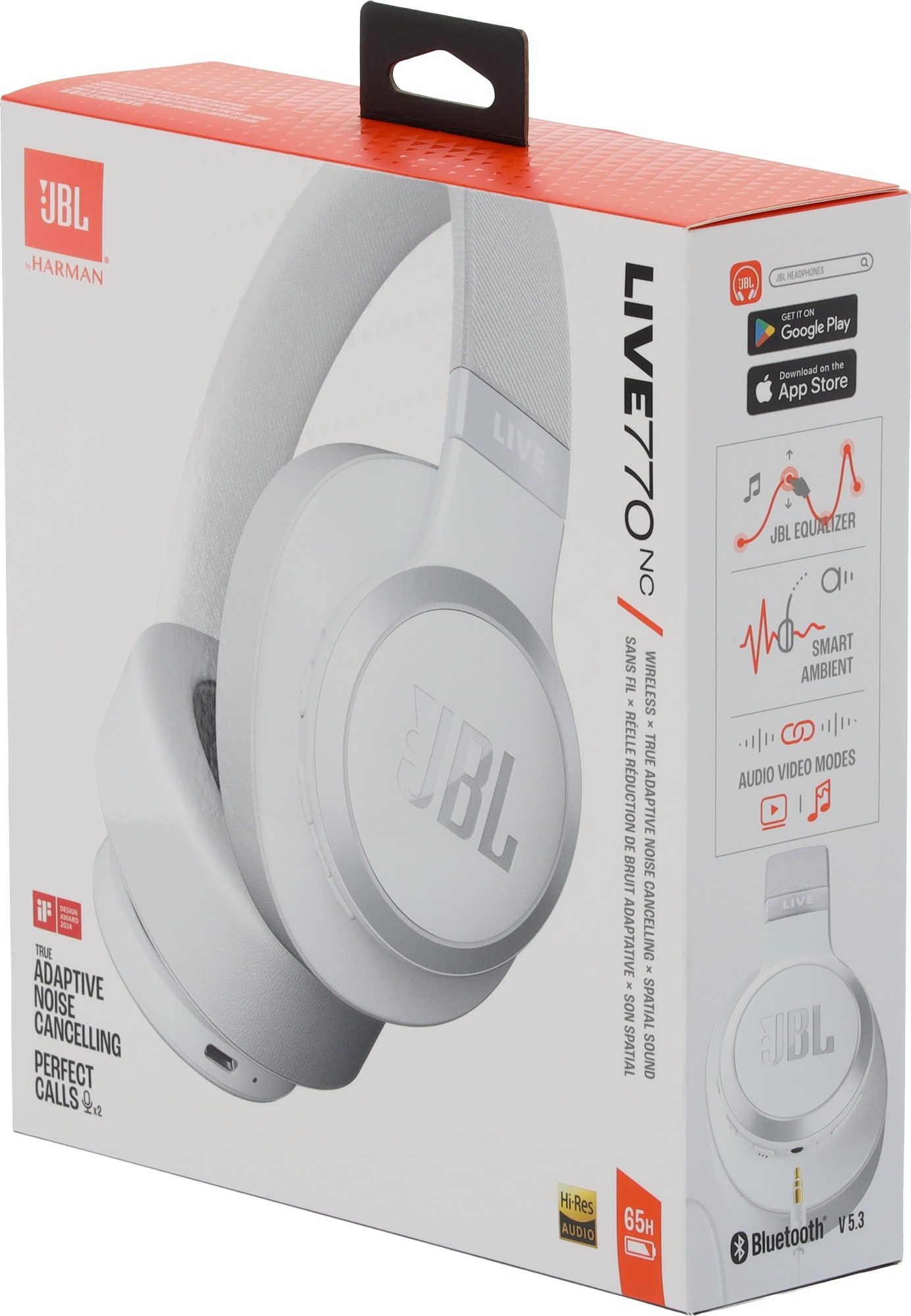 JBL Bluetooth Over-Ear Kopfhörer Live 770 NC, weiß JBL Bluetooth Over-Ear Kopfhörer Live 770 NC, weiß