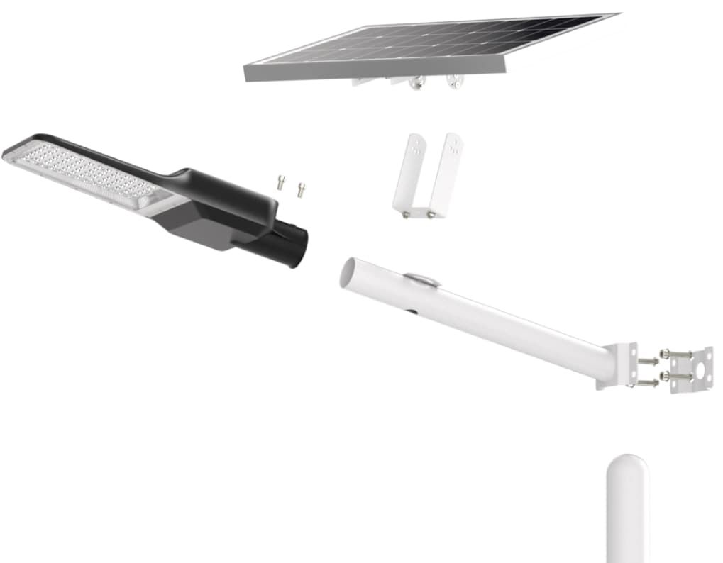 ENOVALITE Solar LED-Straßenleuchte-PRO, 400 W, 5200 lm, 6500 K ENOVALITE Solar LED-Straßenleuchte-PRO, 400 W, 5200 lm, 6500 K