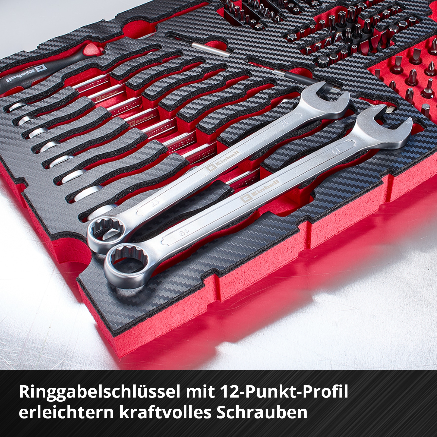 EINHELL Werkzeugkoffer Mechanik, 370513, E-Case, 201-teilig