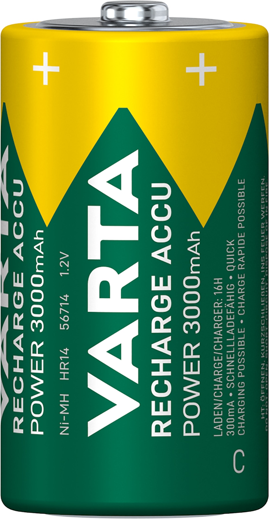 VARTA NiMH-Baby-Akku 56714 Ready-To-Use, 3000 mAh, 2 Stück VARTA NiMH-Baby-Akku 56714 Ready-To-Use, 3000 mAh, 2 Stück