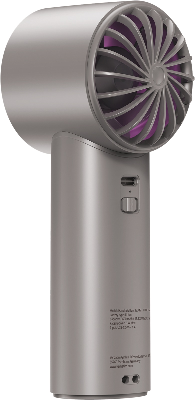 VERBATIM USB-Handventilator Cool'n'Go IceTouch grau/lila
