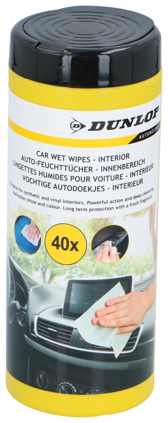 DUNLOP Auto Feuchtreinigungstücher, 40 Stück, Vanille Geruch