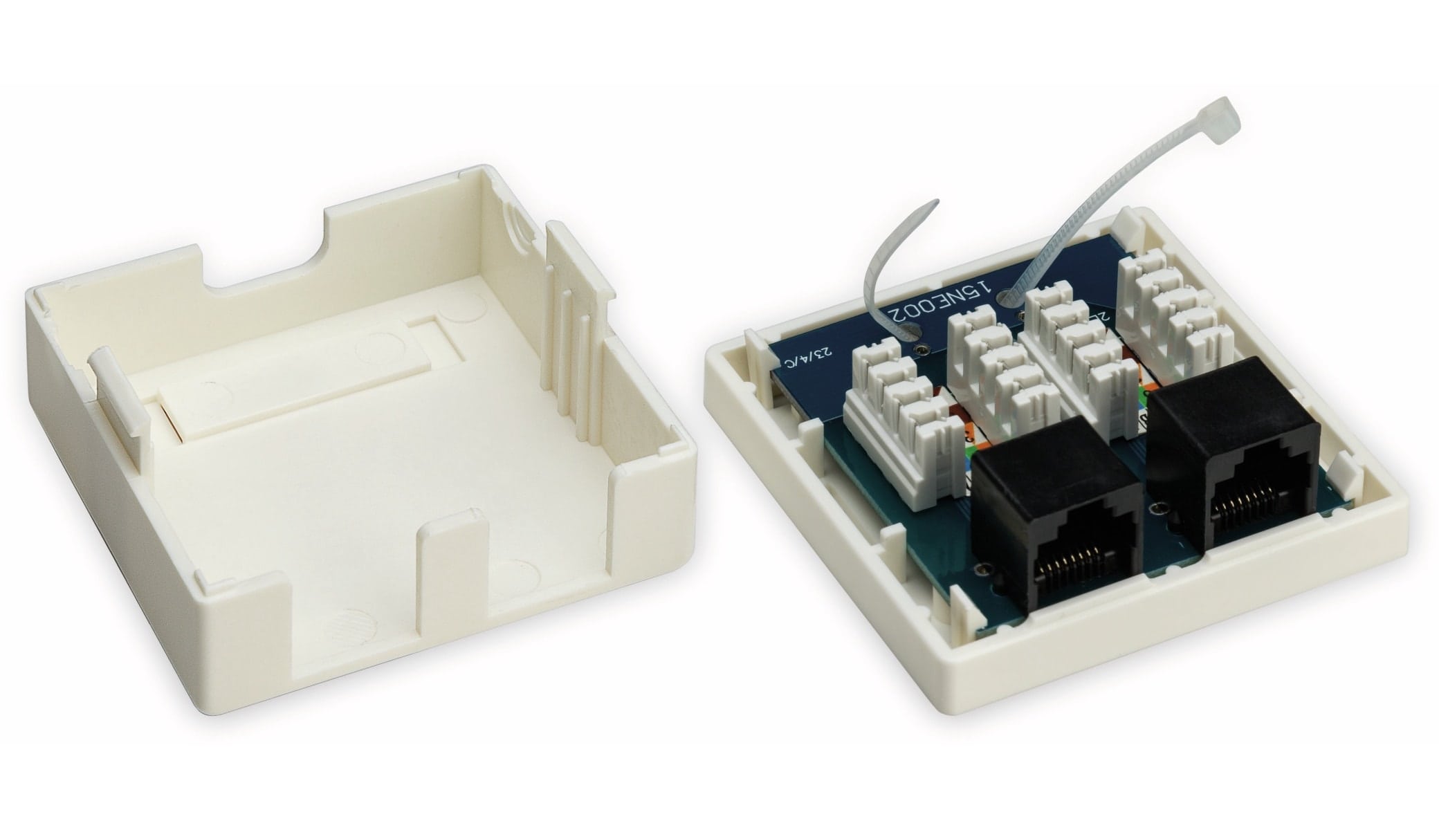 GOOBAY CAT.6 Anschlussdose 2-fach, UTP, weiß