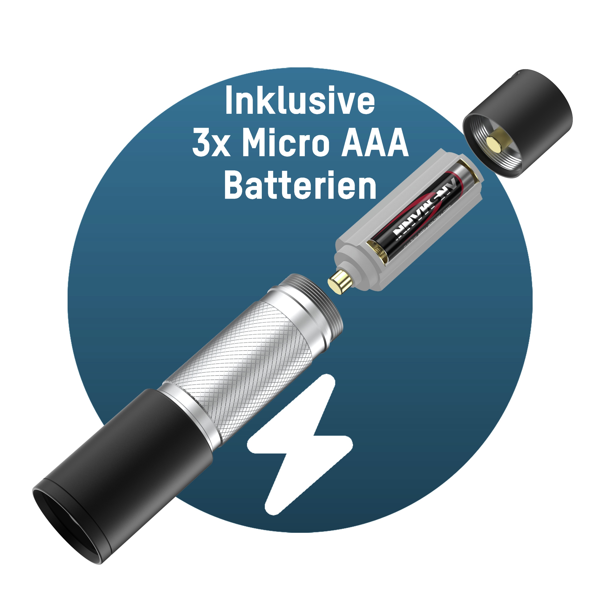 ANSMANN LED-Taschenlampe Daily Use 270B, 275 lm, batteriebetrieben