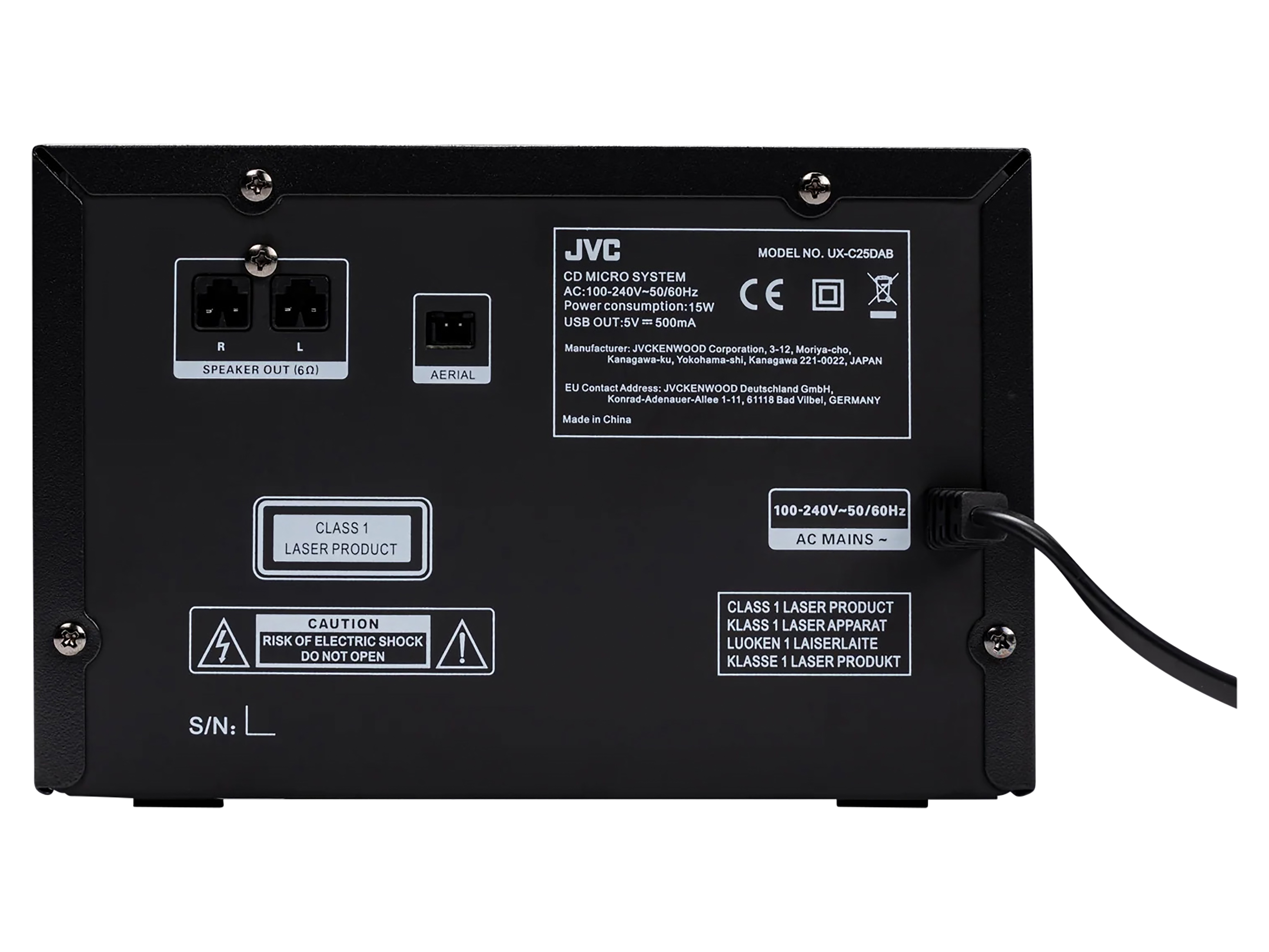 JVC Stereoanlage UX-C 25 DAB, schwarz