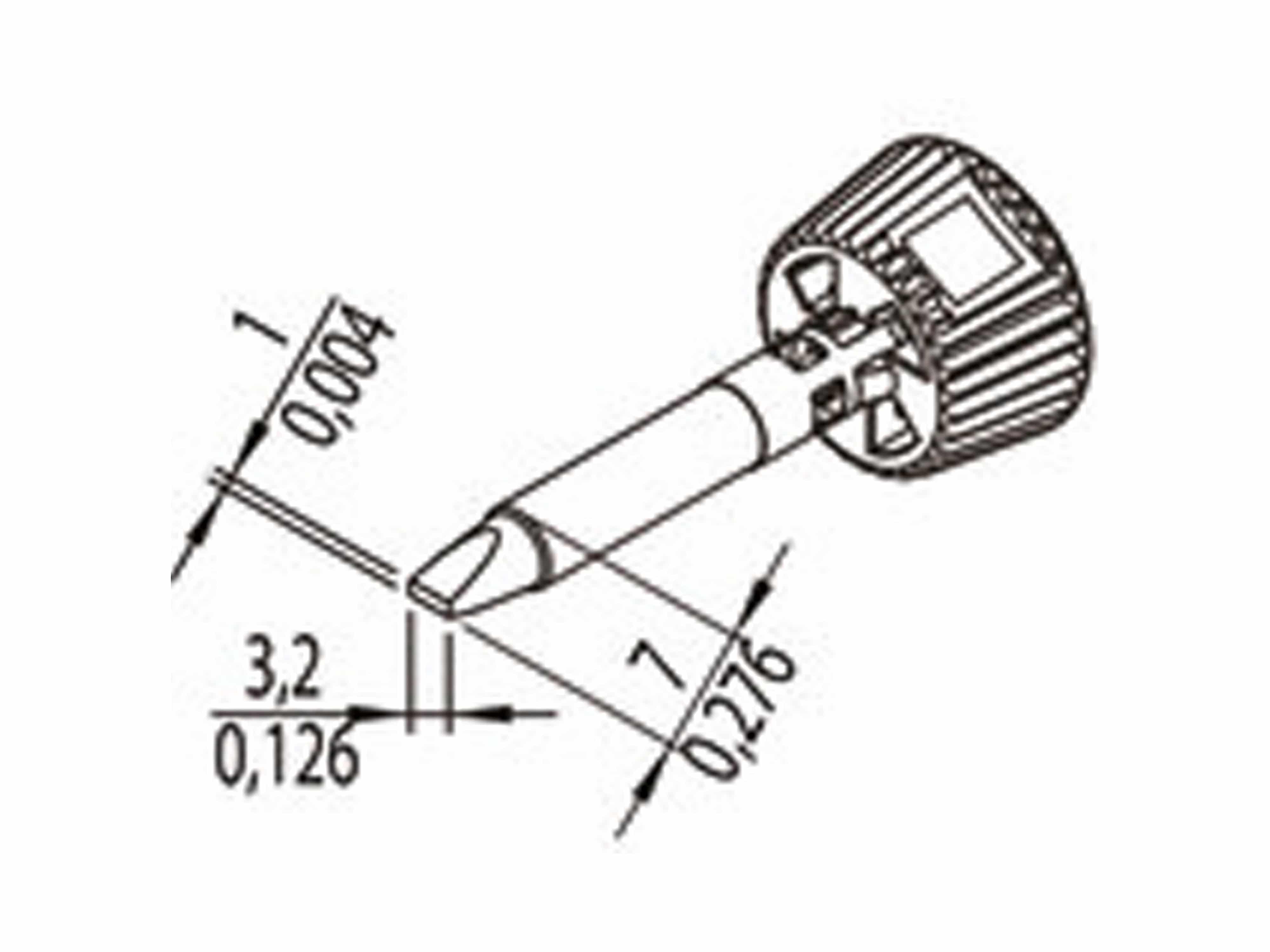 ERSA Lötspitze, 0142CDLF32/SB, meißelförmig, 3,2 mm ERSA Lötspitze, 0142CDLF32/SB, meißelförmig, 3,2 mm