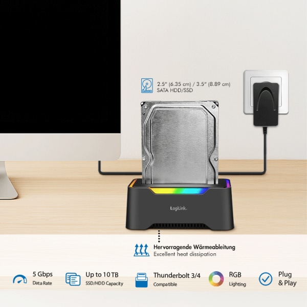 LOGILINK Dockingstation QP0035, USB 3.2