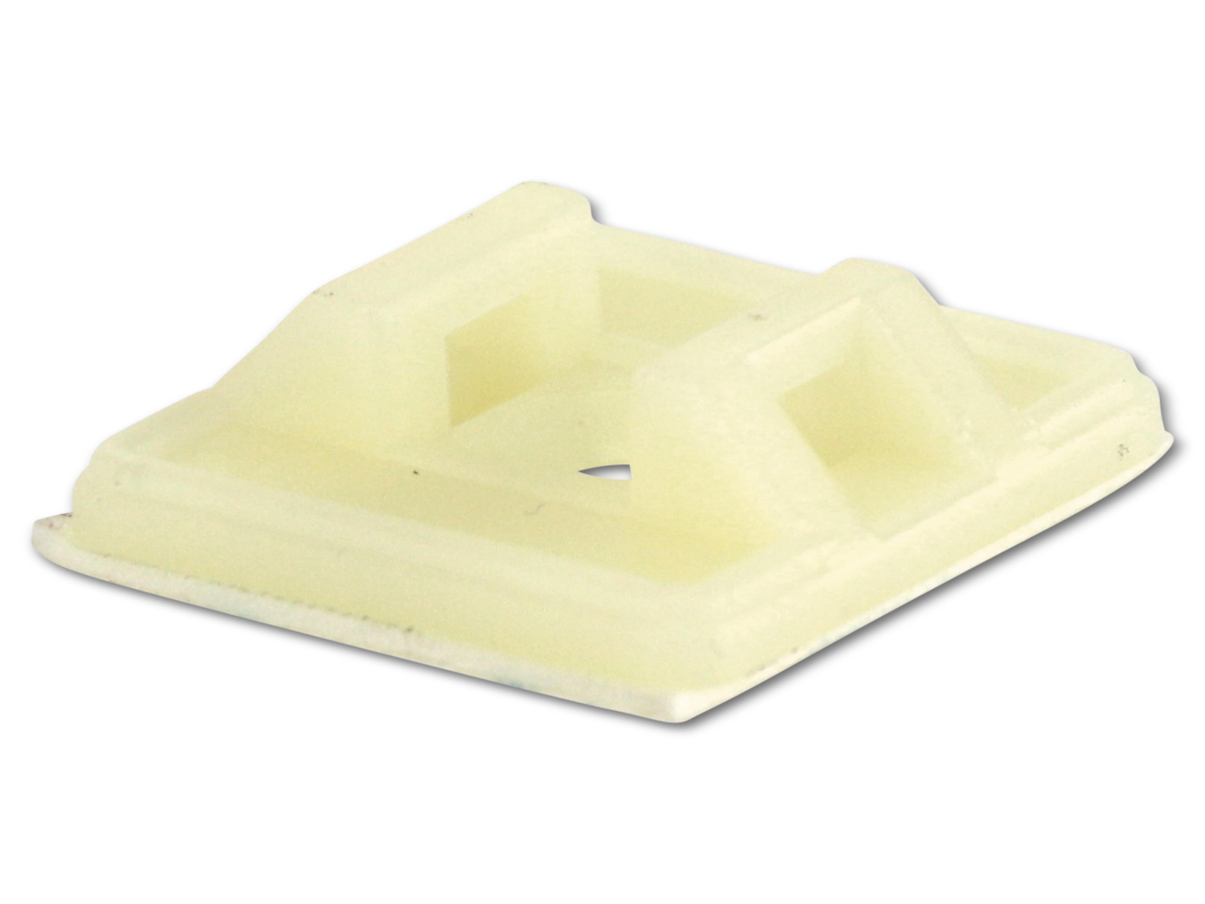 KSS Befestigungssockel selbstklebend Polyamid 6.6, Natur, L=26,5, B=26,5, 1 Stück