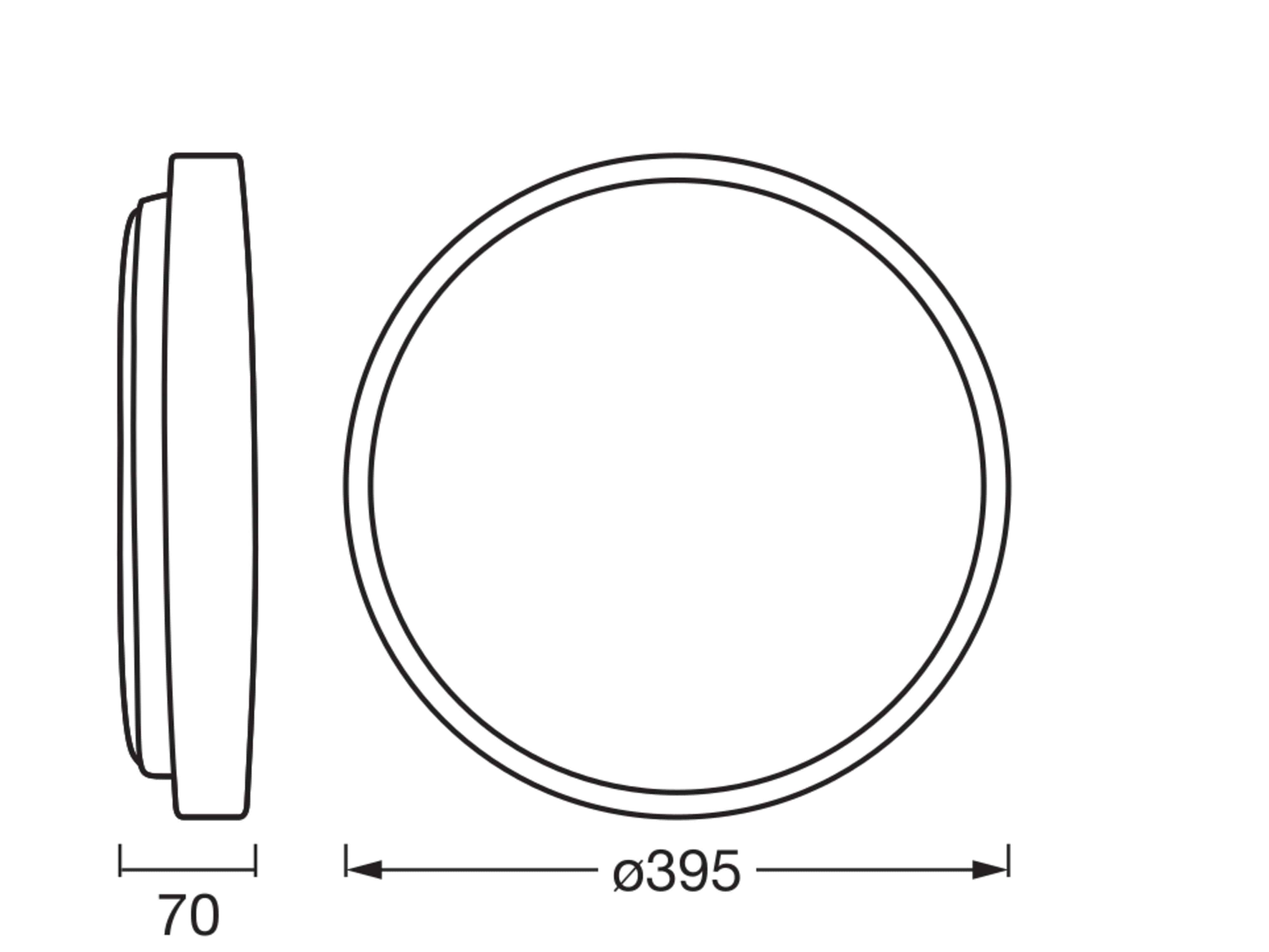 OSRAM LED-Deckenleuchte mit Holzring, 24 W, 3.000 K, Dimmbar, EEK: F, warmweiß, IP20 OSRAM LED-Deckenleuchte mit Holzring, Dimmbar, warmweiß, 3.000 K, EEK: F, IP20