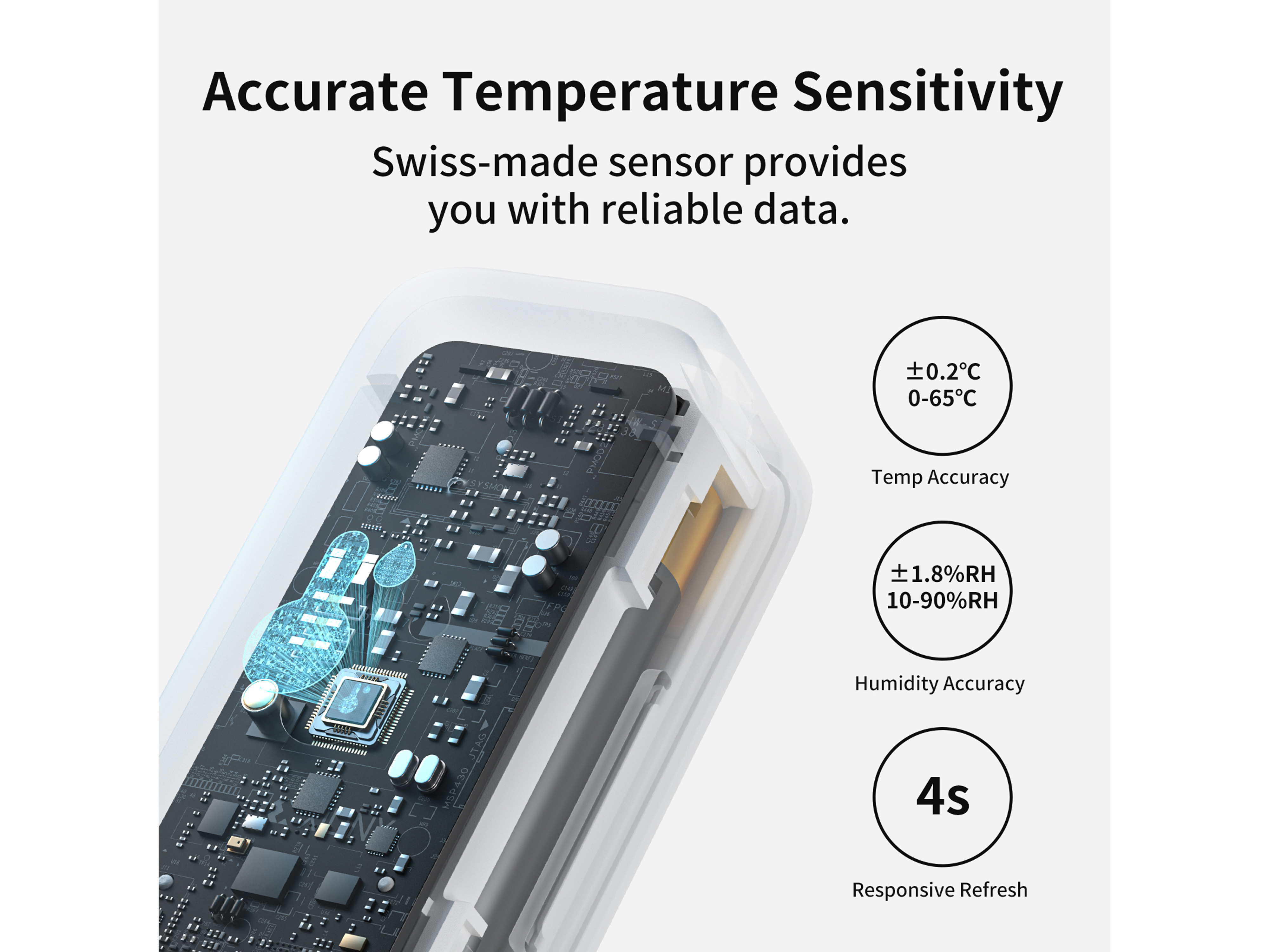 SWITCHBOT Thermometer Outdoor Meter, Innen/Außen, IP65, weiß
