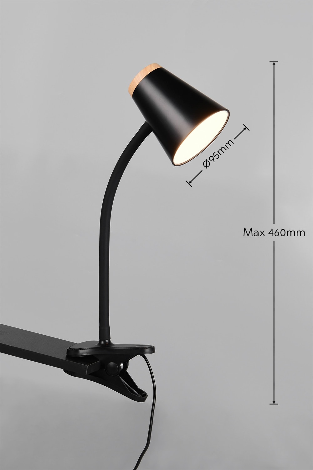 REALITY LED-Klemmleuchte PONGO, R25831102, 4,5W, 500lm, 3000K, schwarz REALITY LED-Klemmleuchte PONGO, R25831102, 4,5W, 500lm, 3000K, schwarz