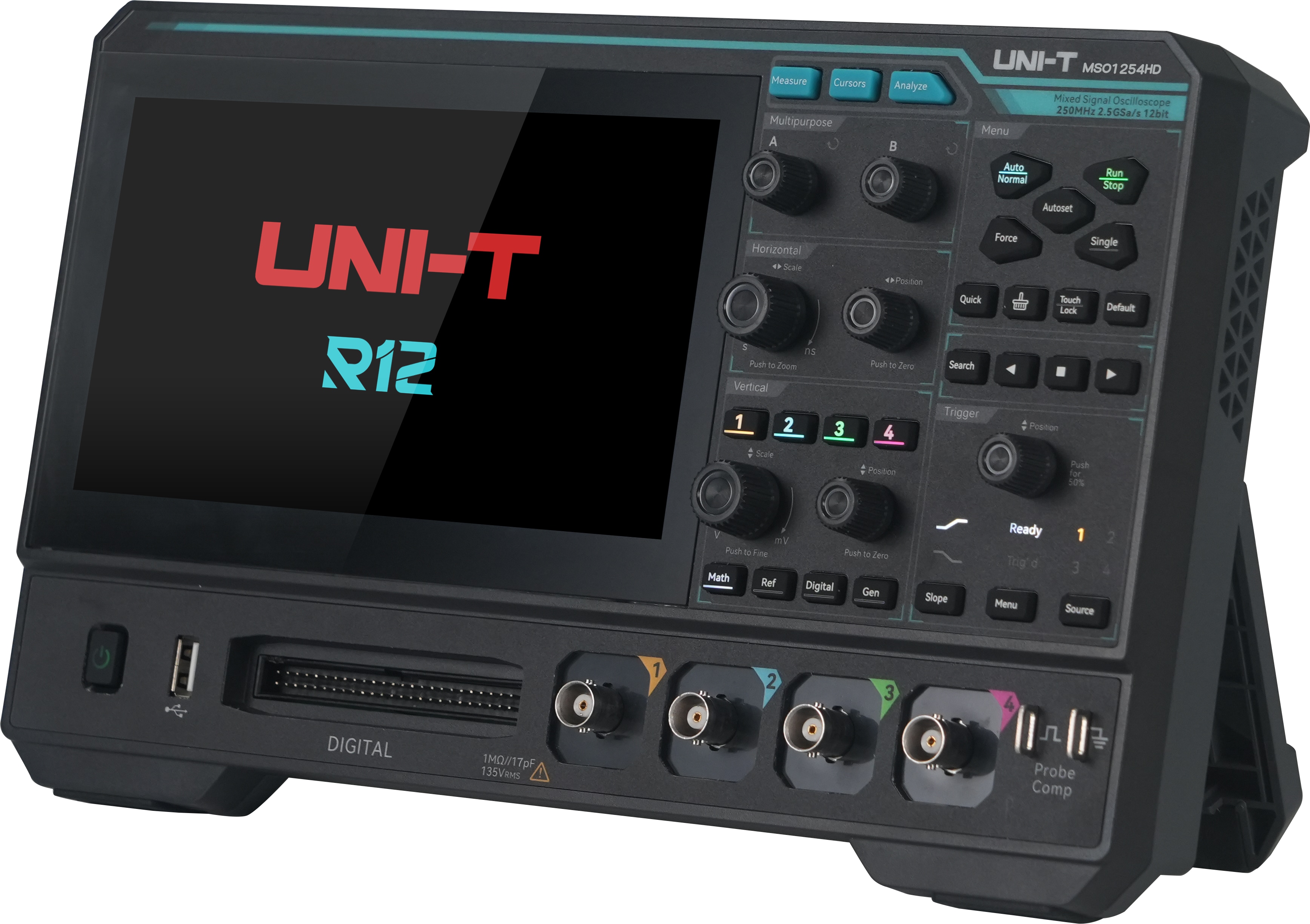 UNI-T Oszilloskop MSO1254HD, 4+16 Kanäle, 2,5 GS/s, 250 MHz