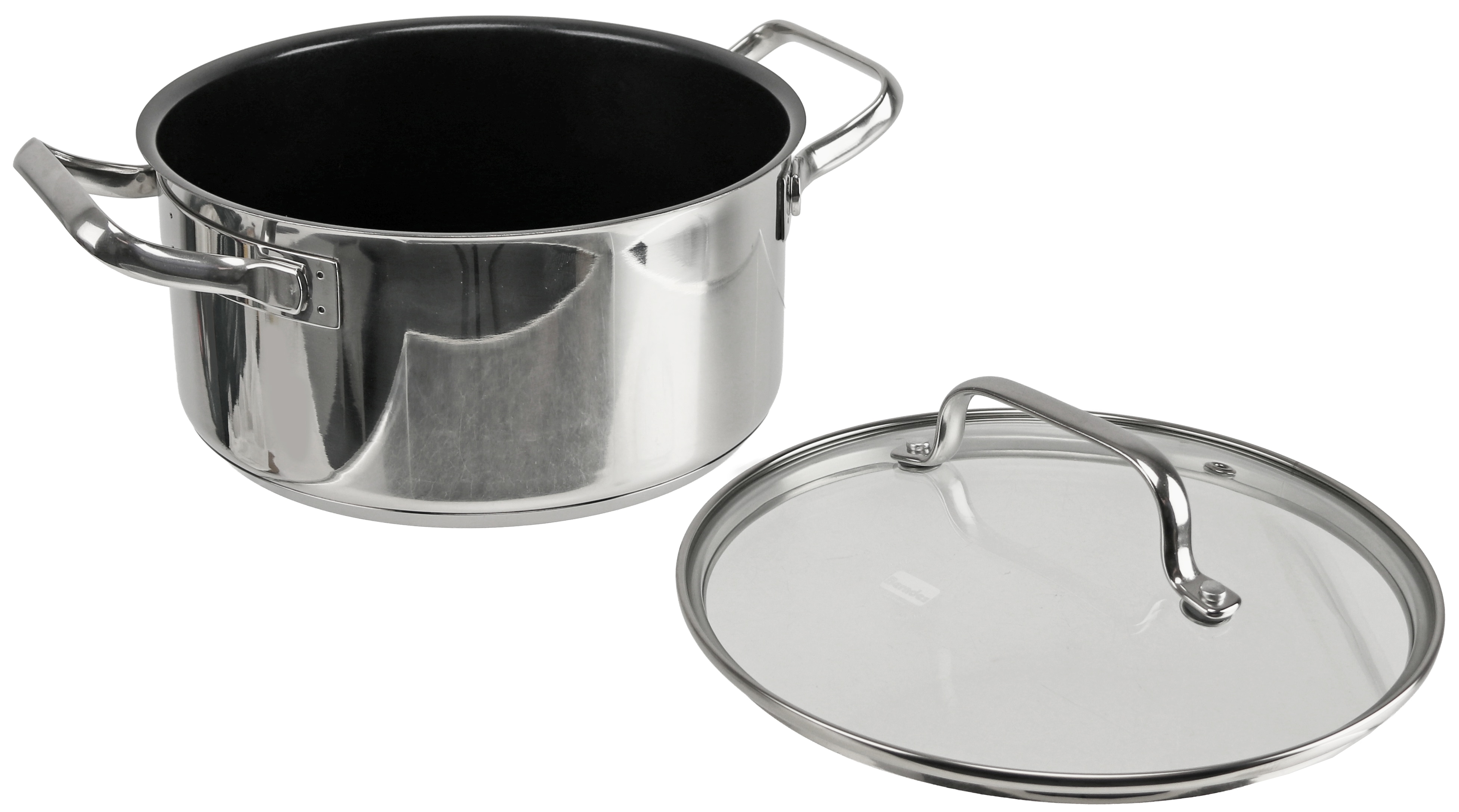 Kochtopf mit Glasdeckel, Edelstahl, 3 l, Ø 20 cm, B-Ware