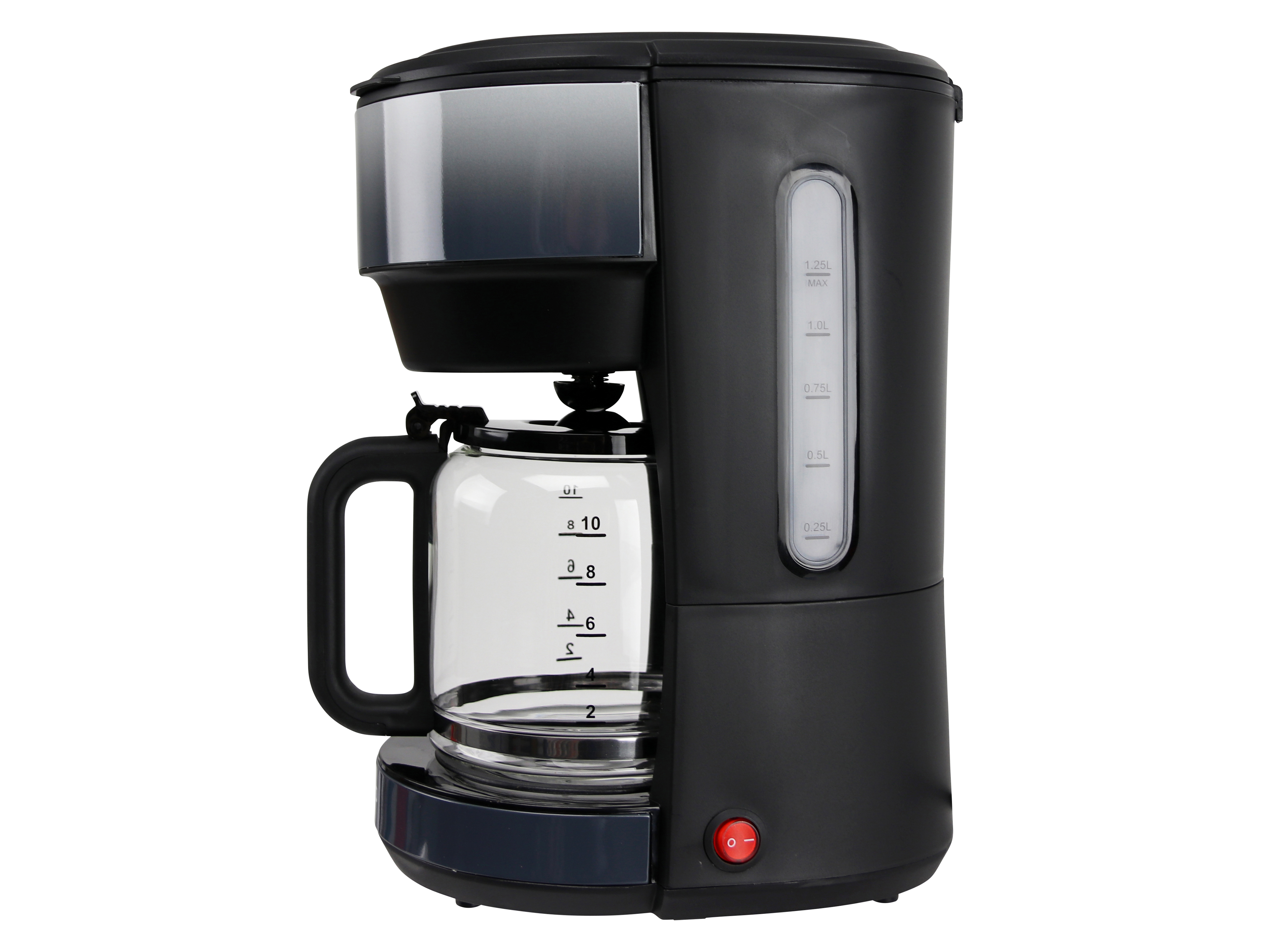 Kaffeemaschiene, Ombré, 1000 W, schwarz/grau