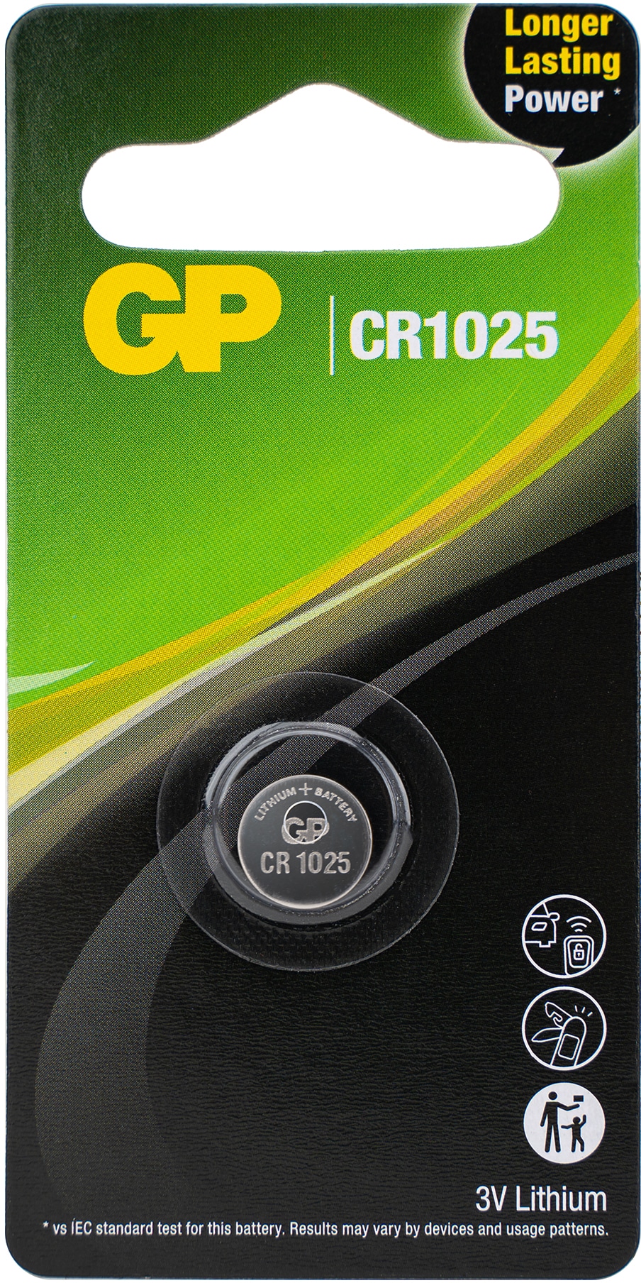 GP Lithium-Knopfzelle CR1025, 3V