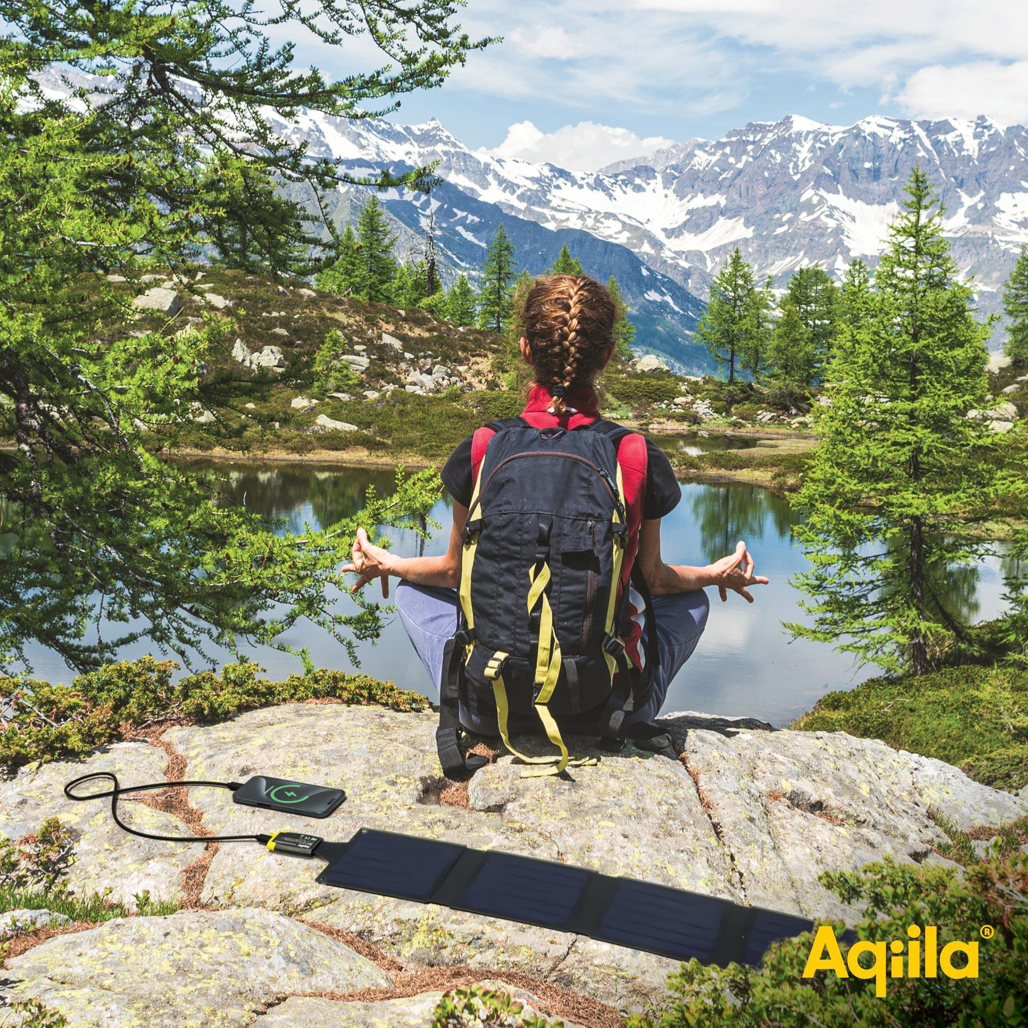 AQIILA Solarpanel Sunbird P21, 21 W, USB-C, schwarz
