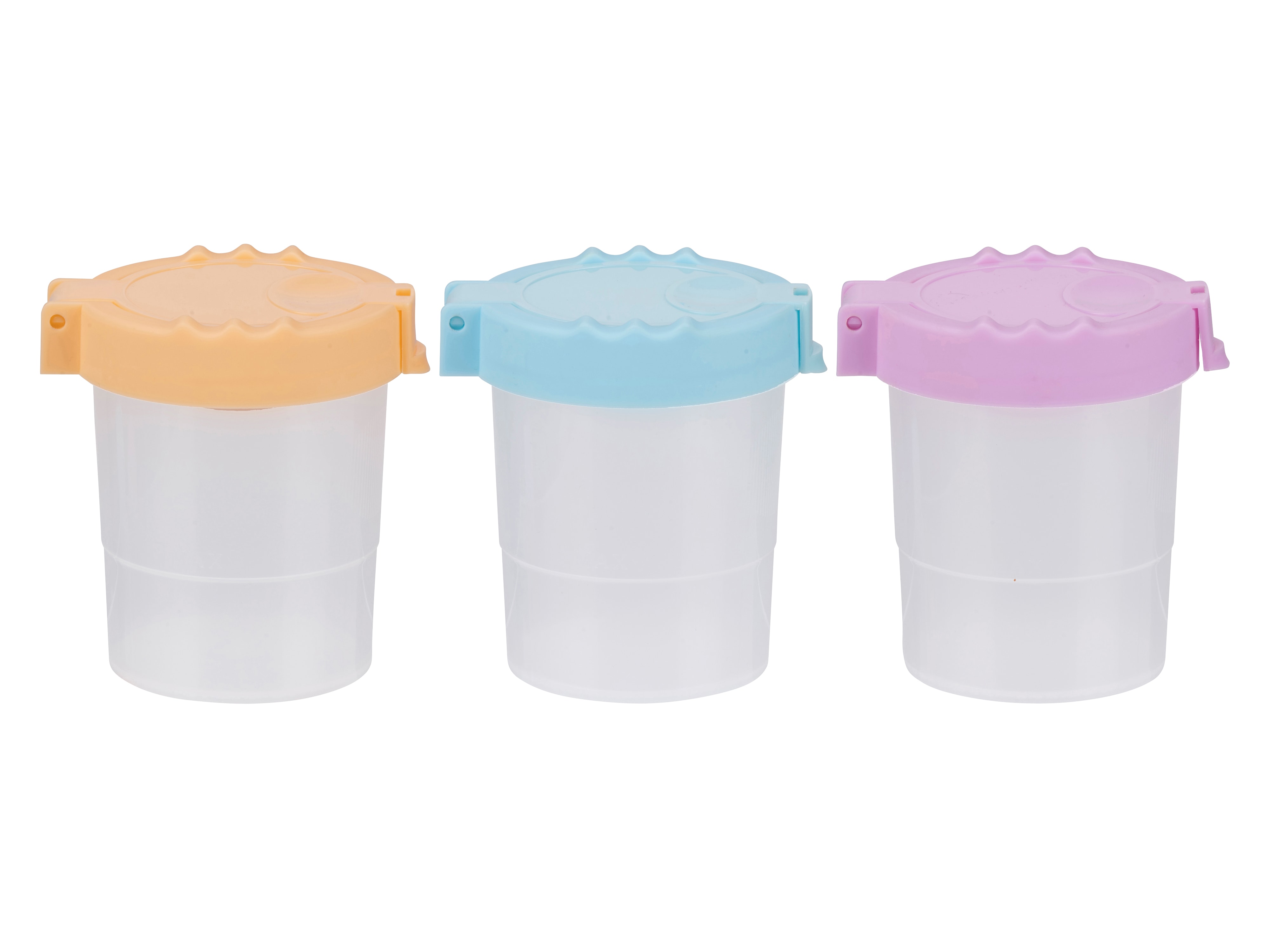 Reinigungsbehälter für Pinsel, 3 Stück, 8,2x8,9x9,9 cm Reinigungsbehälter für Pinsel, 3 Stück, 8,2x8,9x9,9 cm