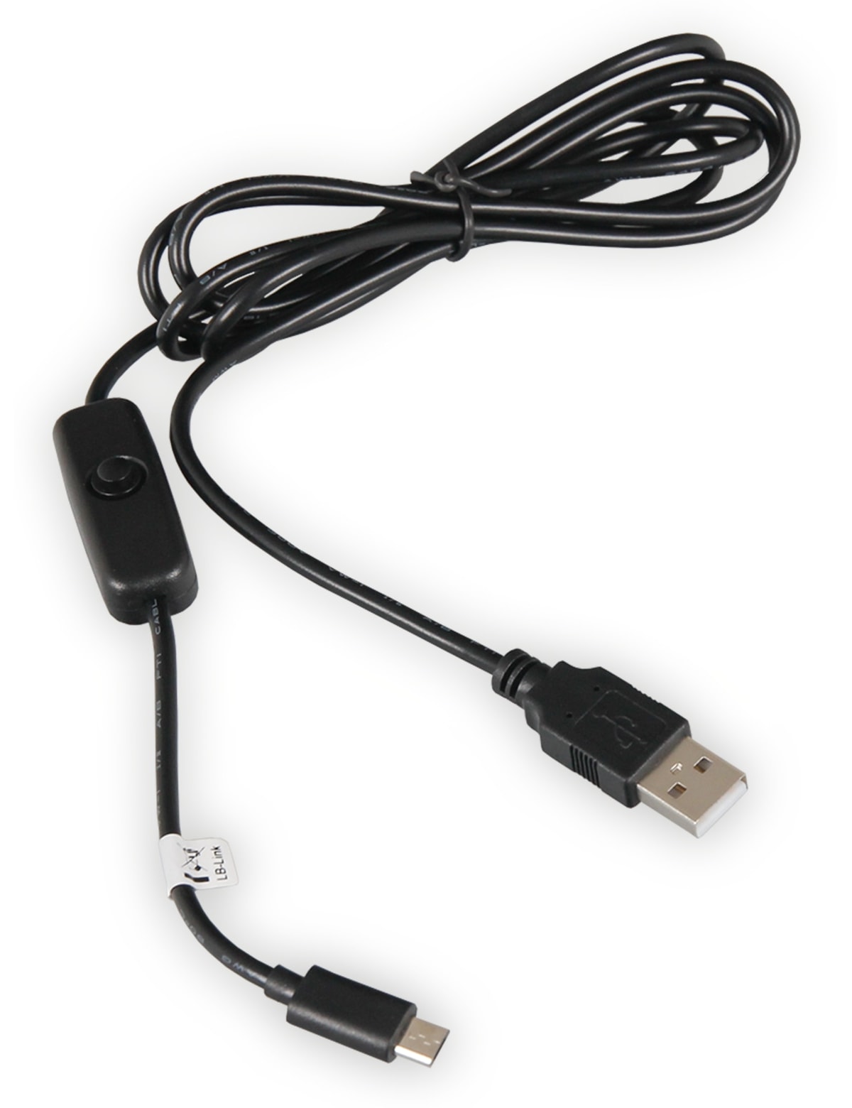 USB 2.0 A-Stecker auf Micro B Stecker mit Schalter, 1,5 m
