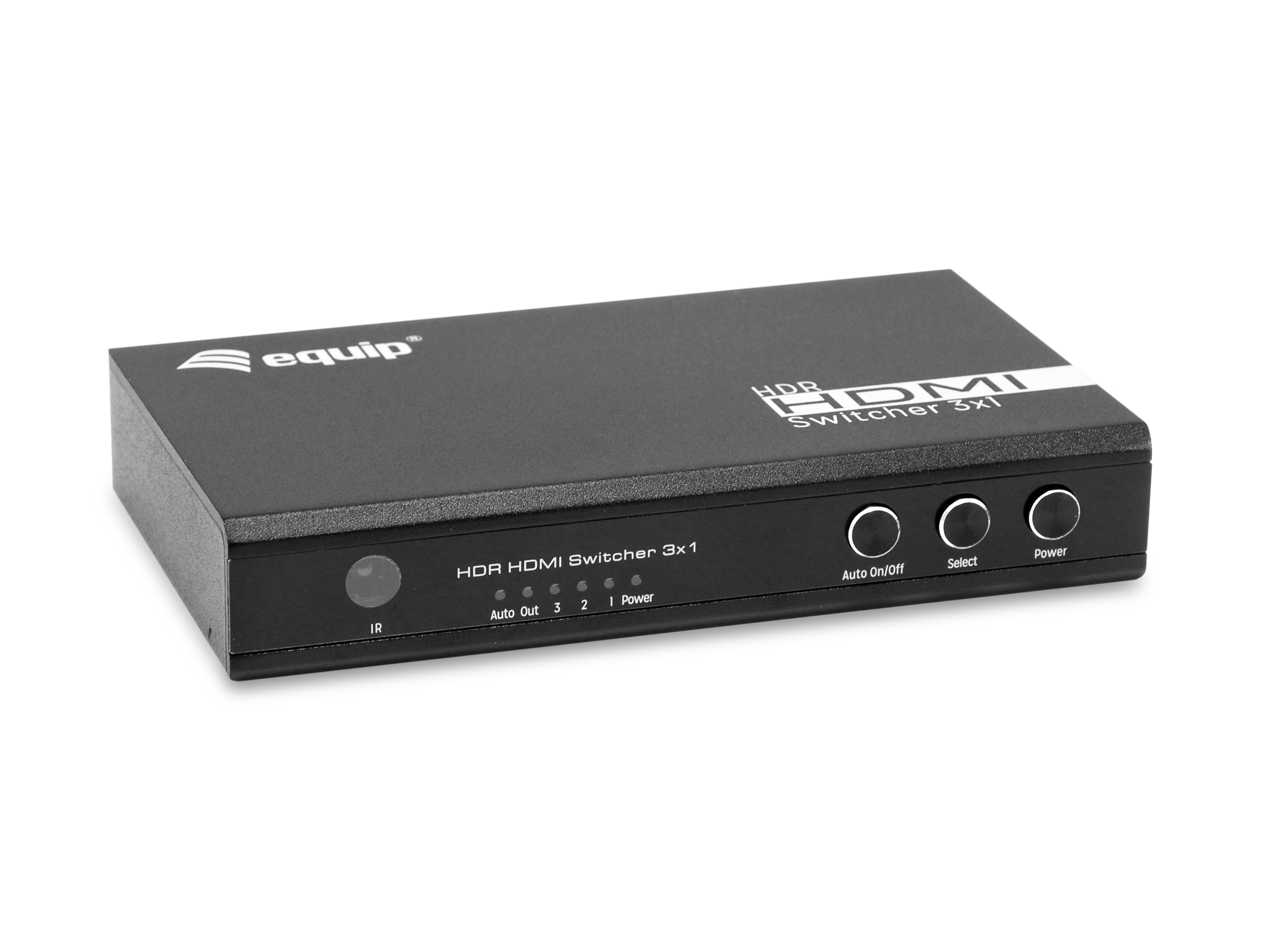 EQUIP Switch 3x1, HDMI 2.0, 4 K, 60 Hz, schwarz, inkl.Fernbedienung