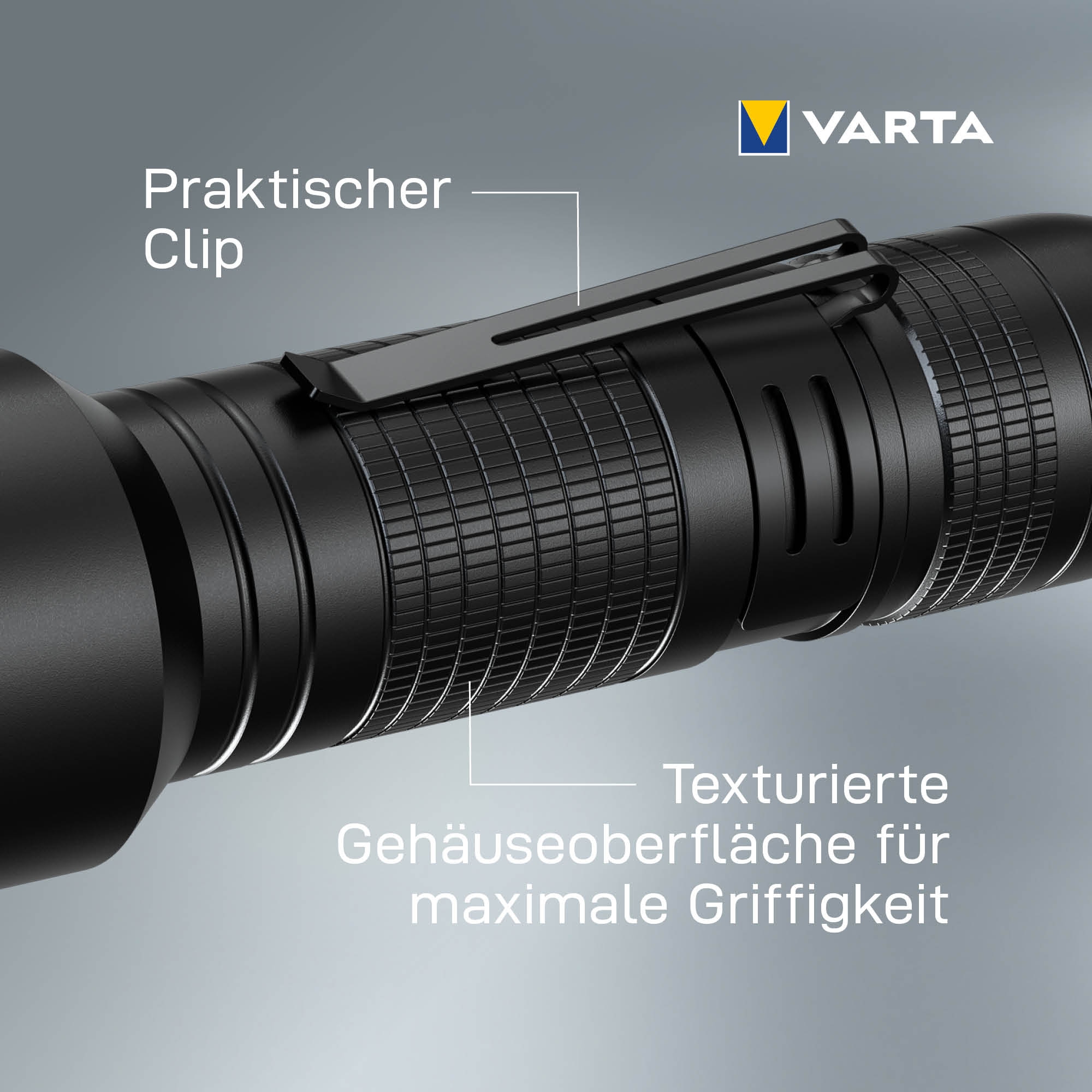 VARTA LED-Taschenlampe Aluminium Light Pro F30, 400 lm, Batteriebetrieb