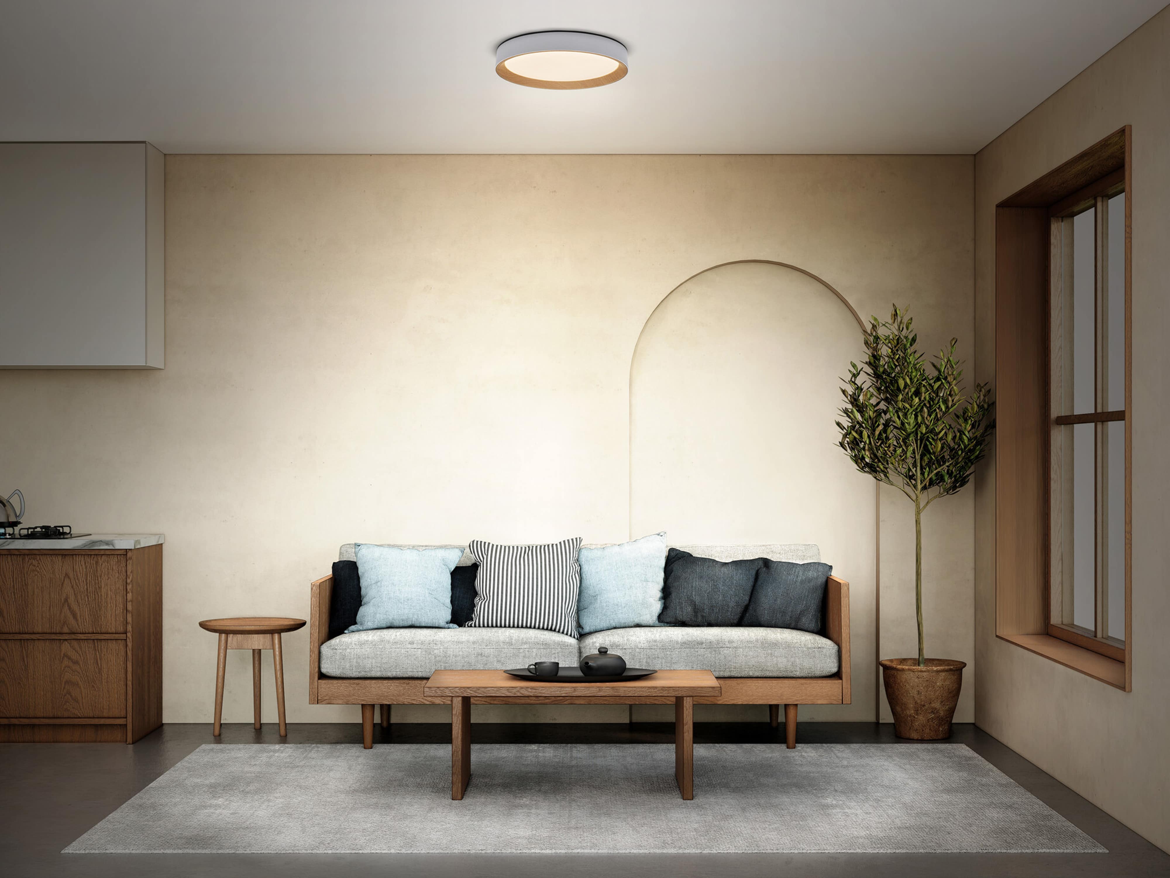 OSRAM LED-Deckenleuchte, 24W, 3000K, 1450lm, warmweiß, IP20, dimmbar, weiß, Ø39cm OSRAM LED-Deckenleuchte, 24W, 3000K, 1450lm, warmweiß, IP20, dimmbar, weiß, Ø39cm