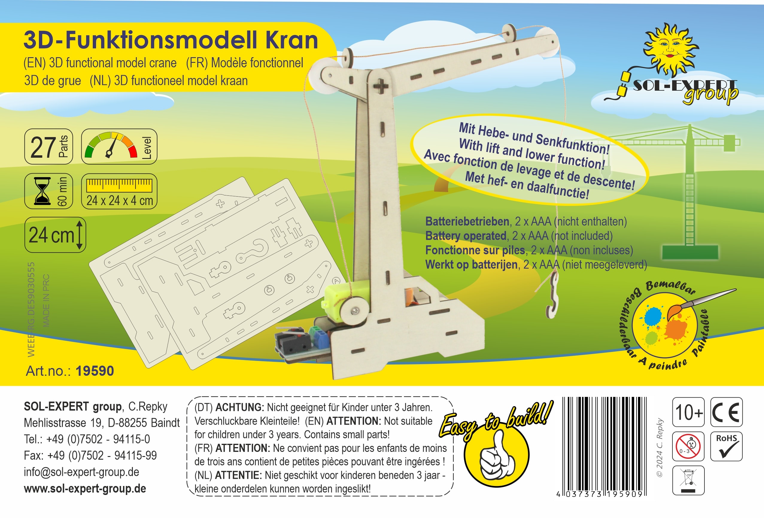 SOL-EXPERT Bausatz Motorbetriebener Kran